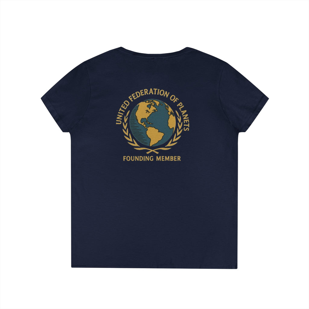 United Federation of Planets Earth Graphic V-Neck T-Shirt