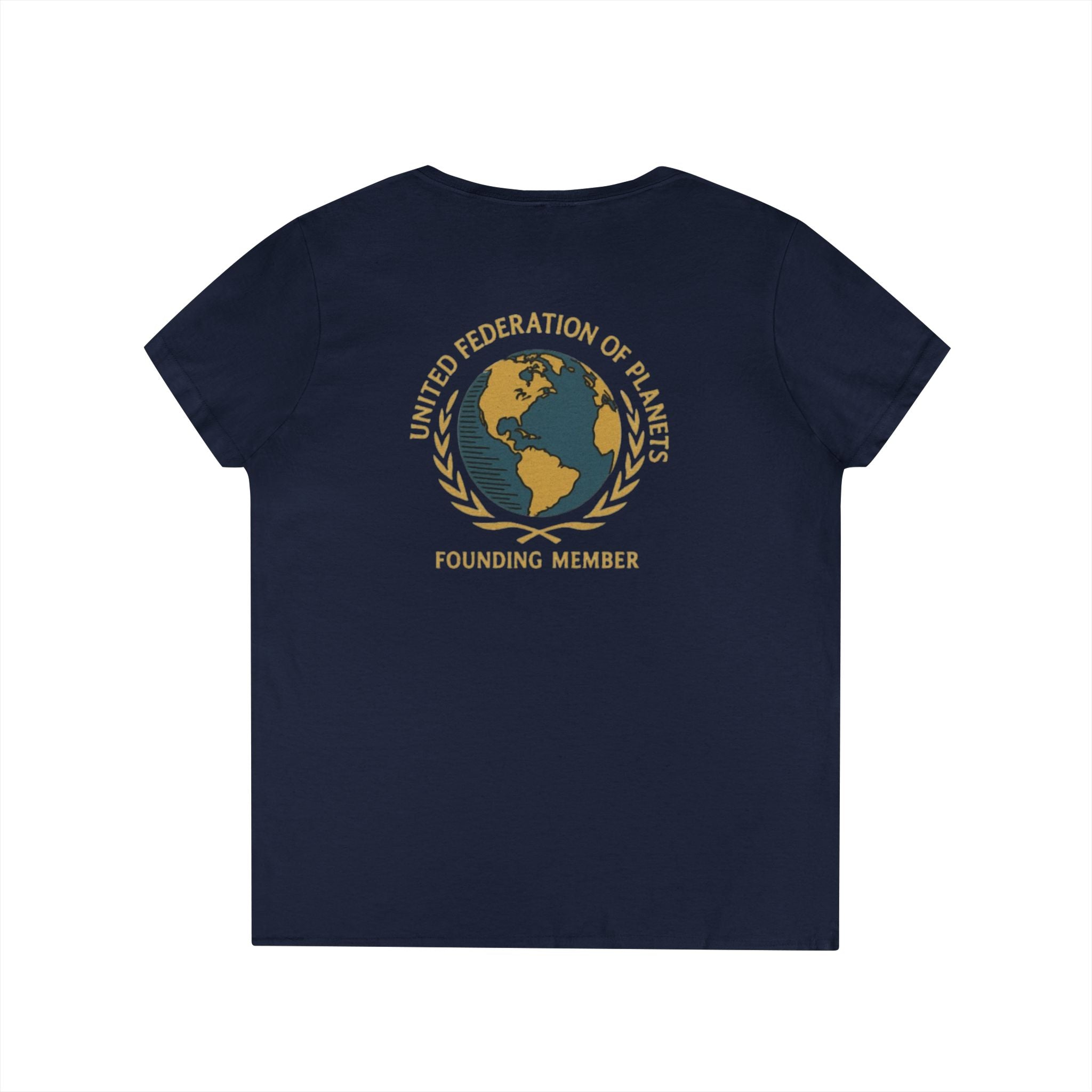 United Federation of Planets Earth Graphic V-Neck T-Shirt