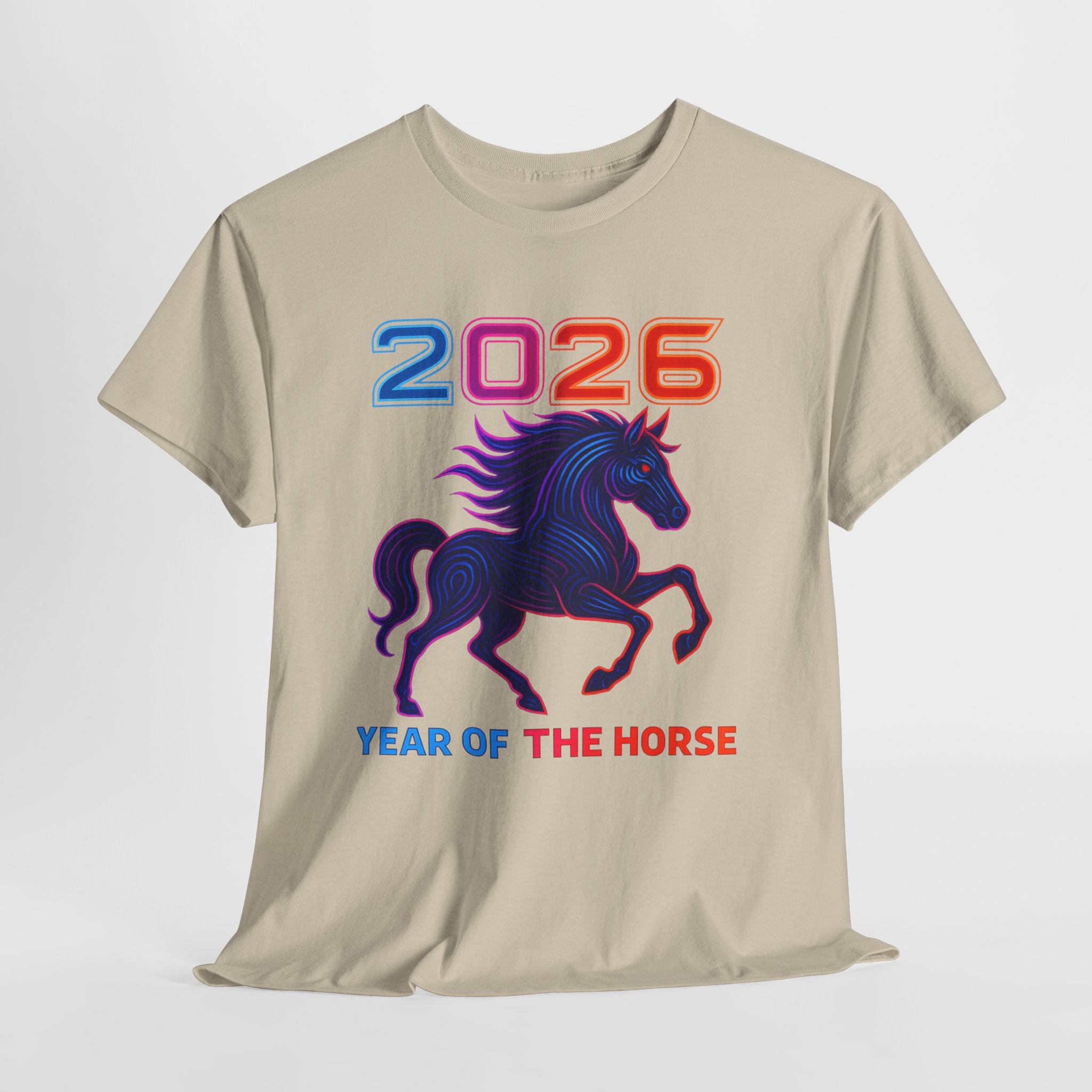 2026 Year of the Horse T-Shirt | Neon Stallion Graphic Tee