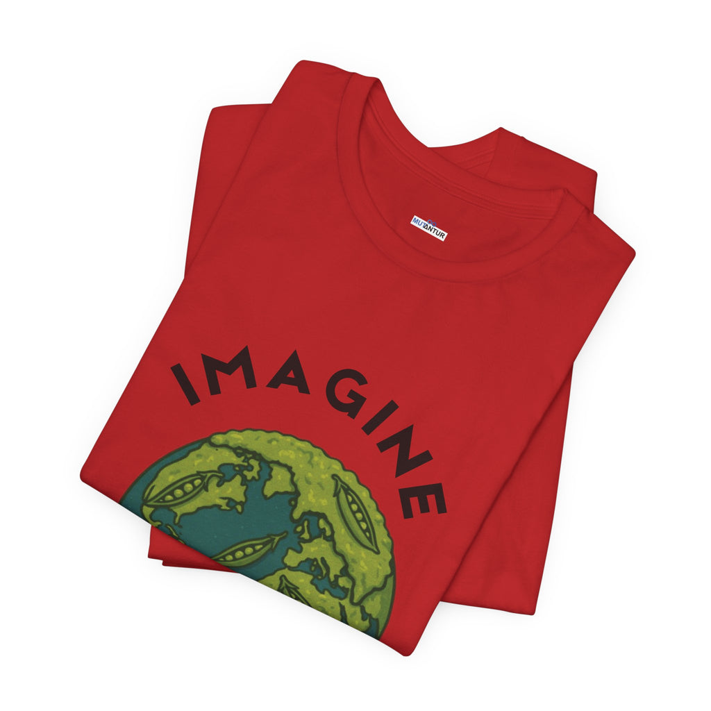 Imagine Whirled Peas Short Sleeve Tee, Eco-Friendly T-Shirt