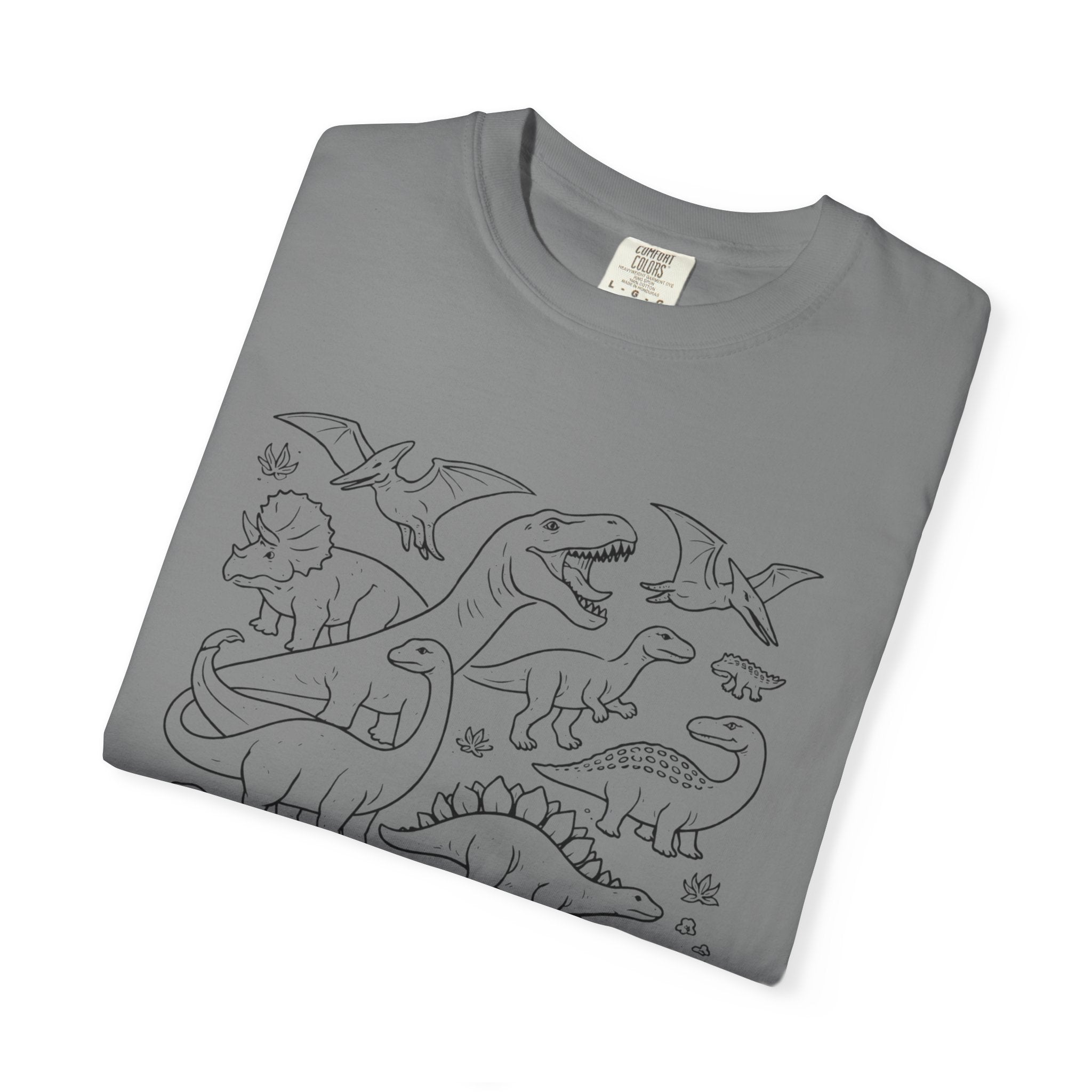 Dinosaur Doodle Tee — Alien & Dino Line Art T-Shirt