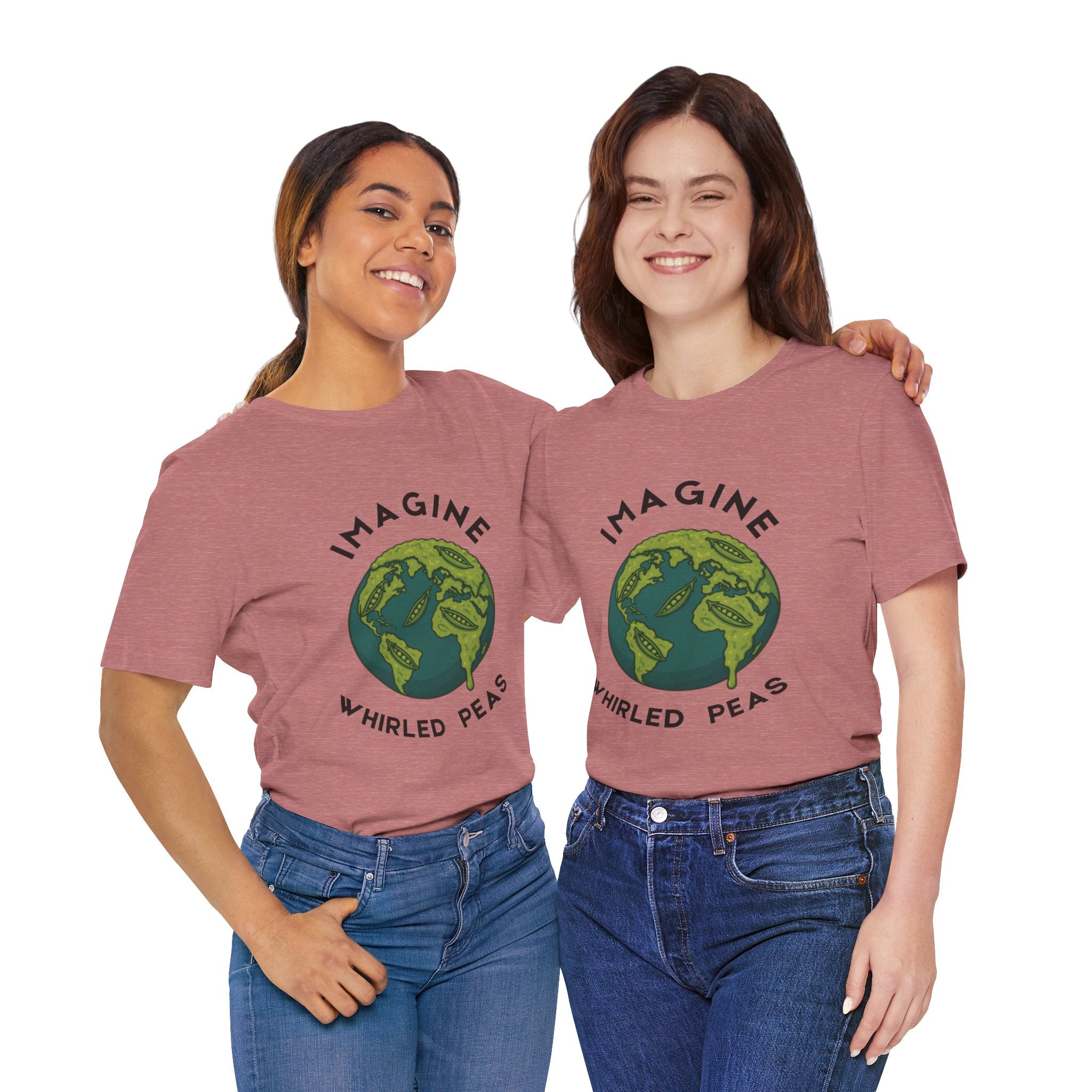 Imagine Whirled Peas Short Sleeve Tee, Eco-Friendly T-Shirt