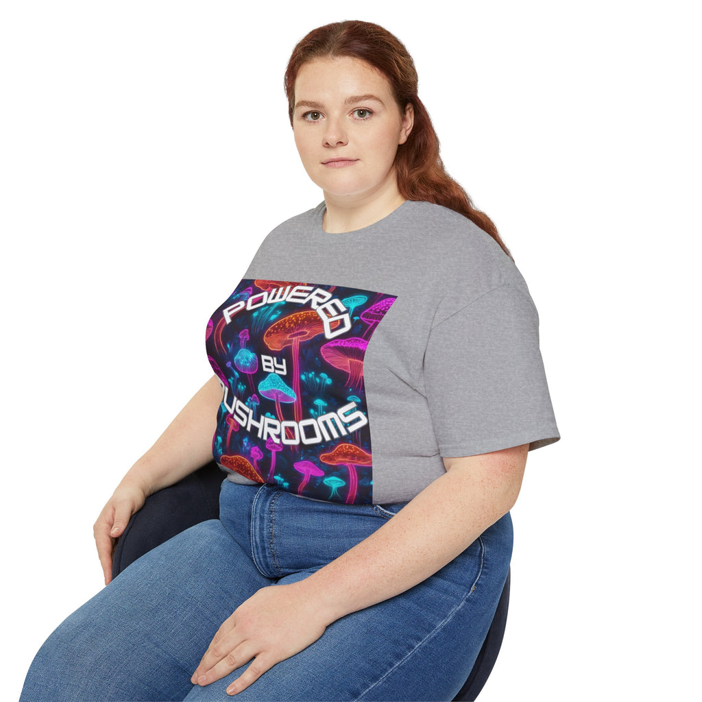Powered by Mushrooms Funky Unisex Graphic Shirt