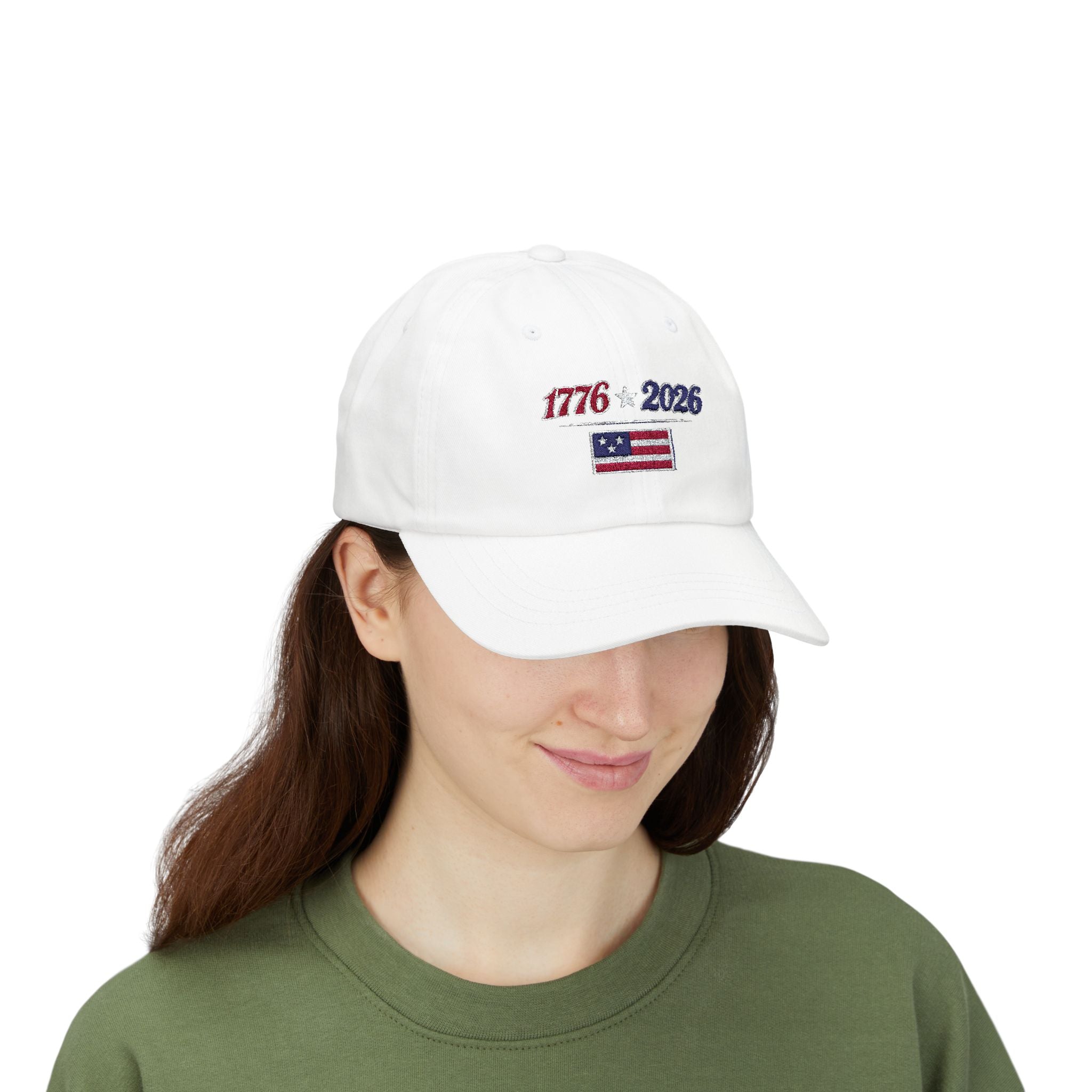 1776 2026 Flag Dad Cap Embroidered Patriotic Birthday Baseball Hat