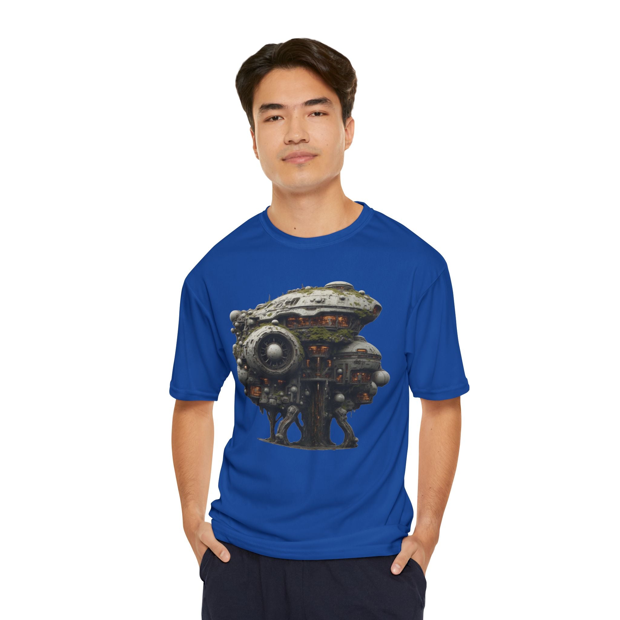 Steampunk Walking Machine performance T-Shirt | Sci-Fi Mechanical Illustration