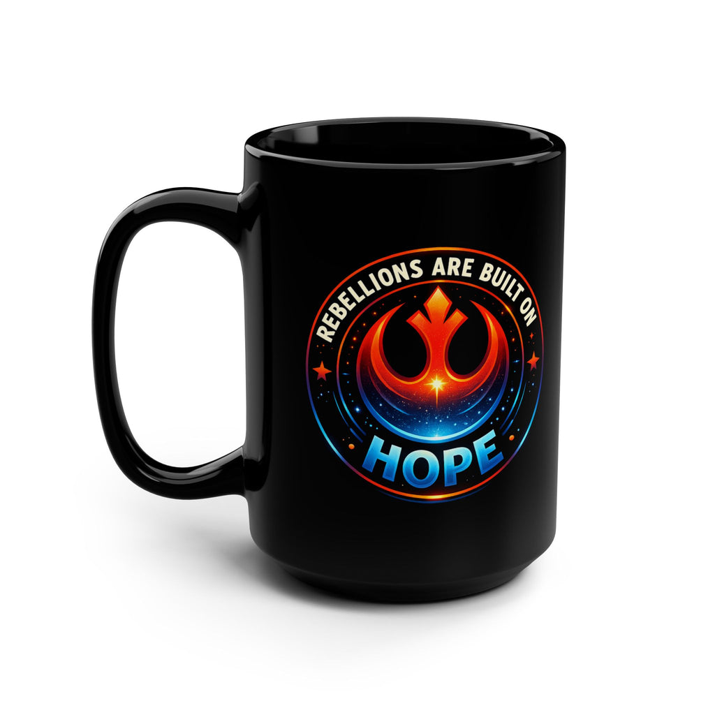 Rebellions Are Built on Hope Emblem Hope Mug | Black Ceramic Mug