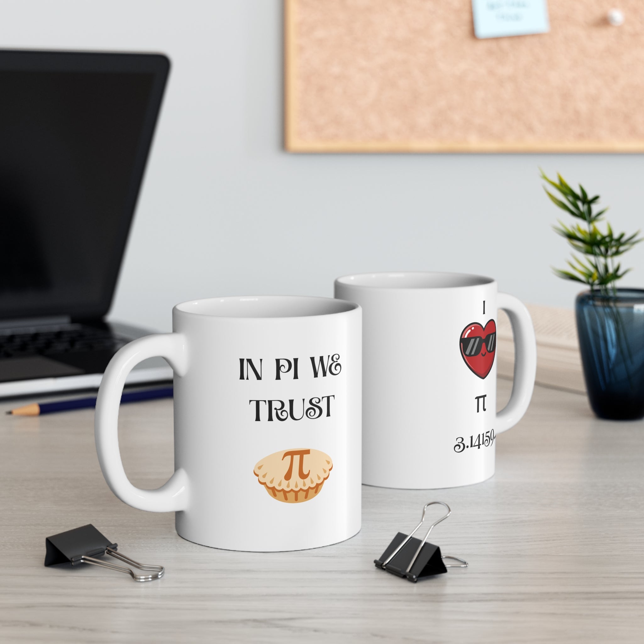 Pi Pie Mug – In Pi We Trust,Ceramic Coffee Cup, Math Lover Gift