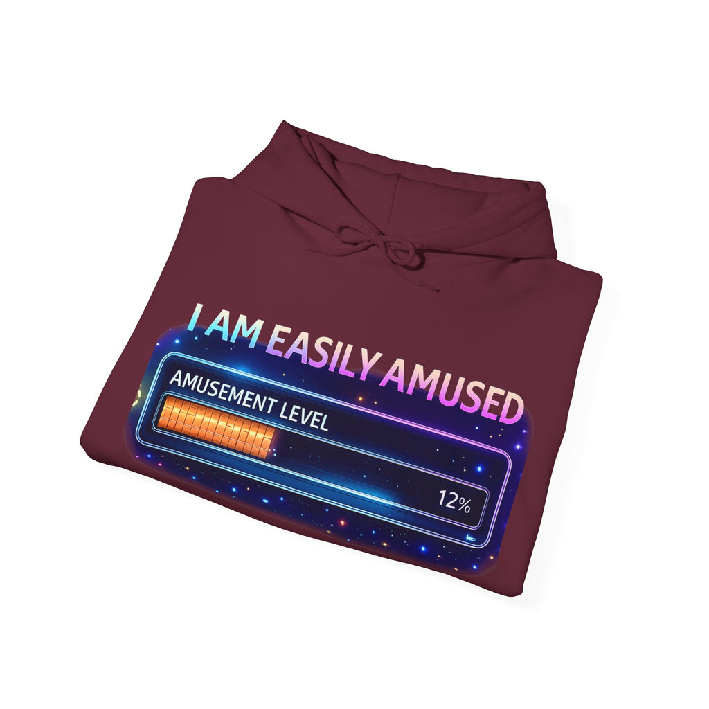 I Am Easily Amused Level Meter Hoodie | Funny Gamer Sweatshirt