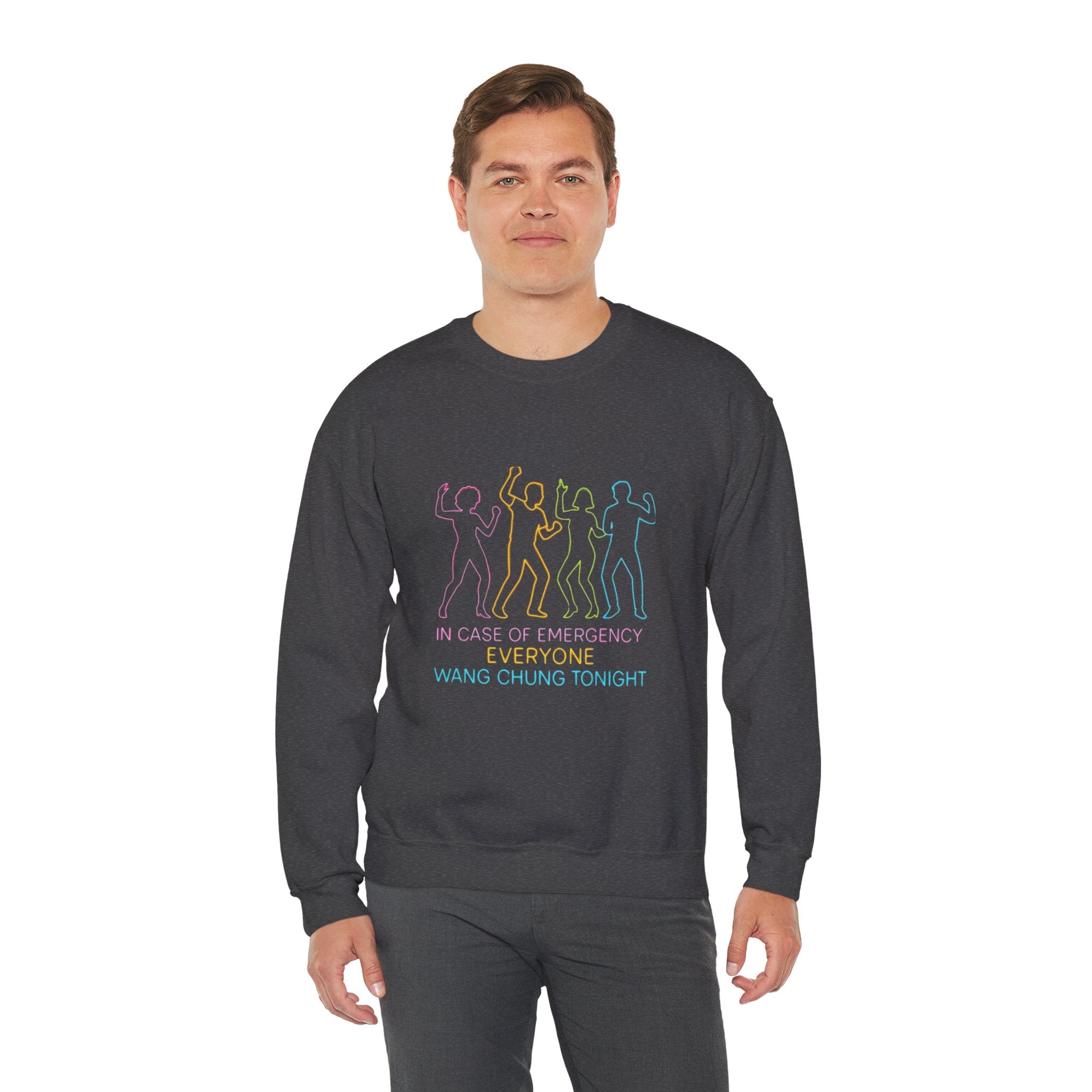 Emergency Everyone Wang Chung Tonight Sweatshirt, Cozy Playful Crewneck, Fun Gift for Music Lovers, Unisex Apparel