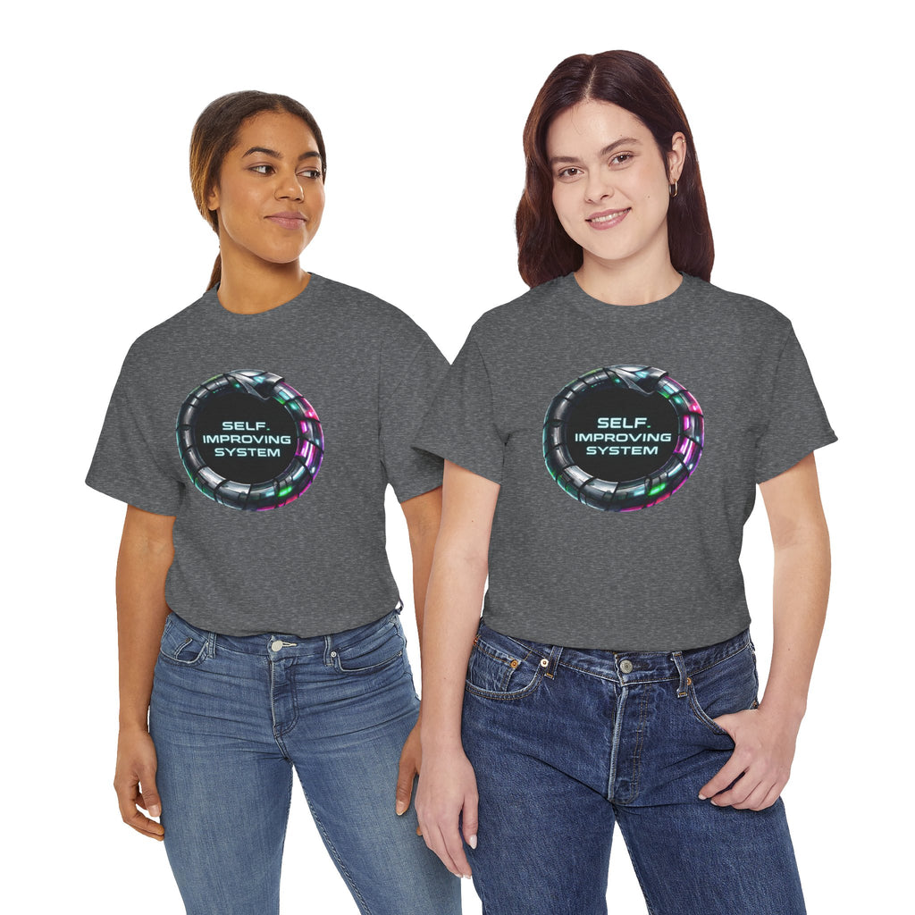 Self Improving System T-Shirt | Retro Futuristic Ouroboros Tee