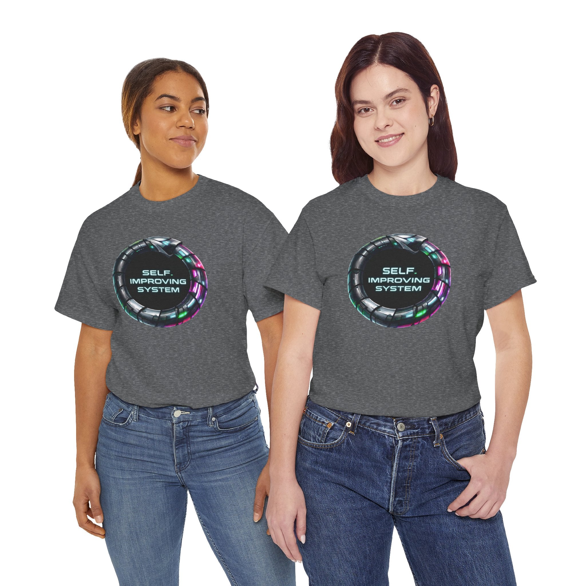Self Improving System T-Shirt | Retro Futuristic Ouroboros Tee