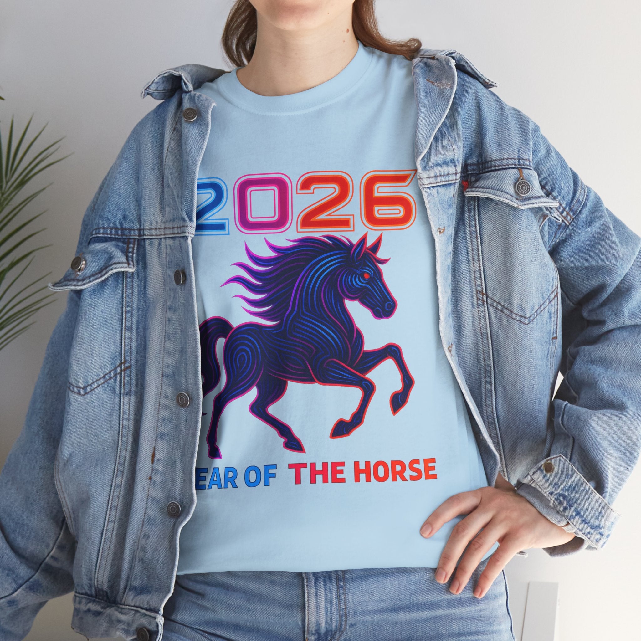 2026 Year of the Horse T-Shirt | Neon Stallion Graphic Tee