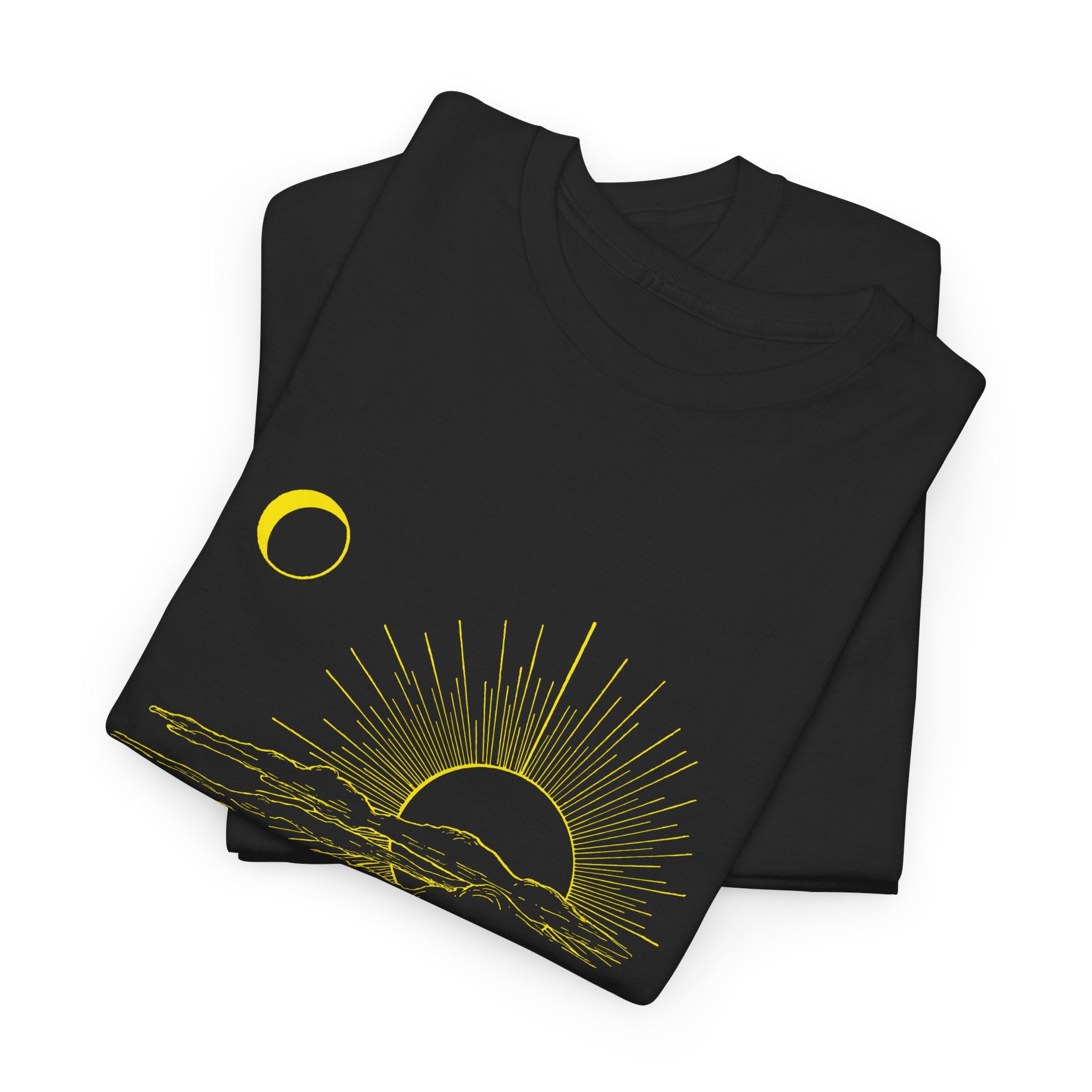 Nothing Endures But Change quote tee with Yellow Crescent sun