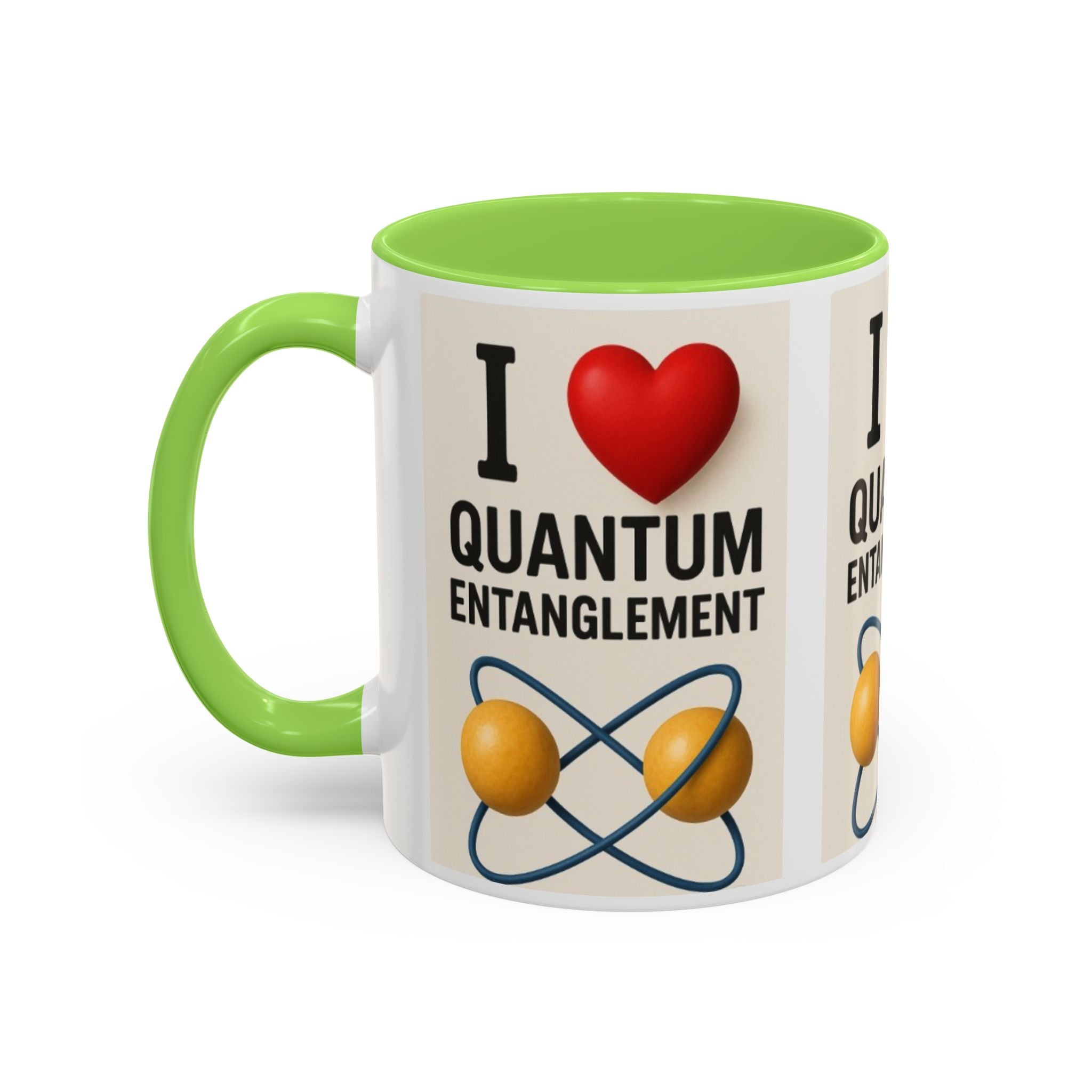I Love Quantum Entanglement Mug – Science Nerd Coffee Mug