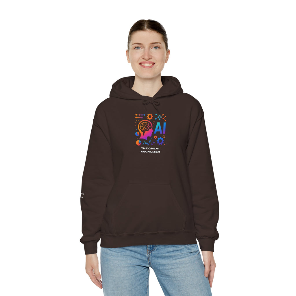 AI-Inspired Unisex Heavy Blend Hoodie, Cozy Sweatshirt