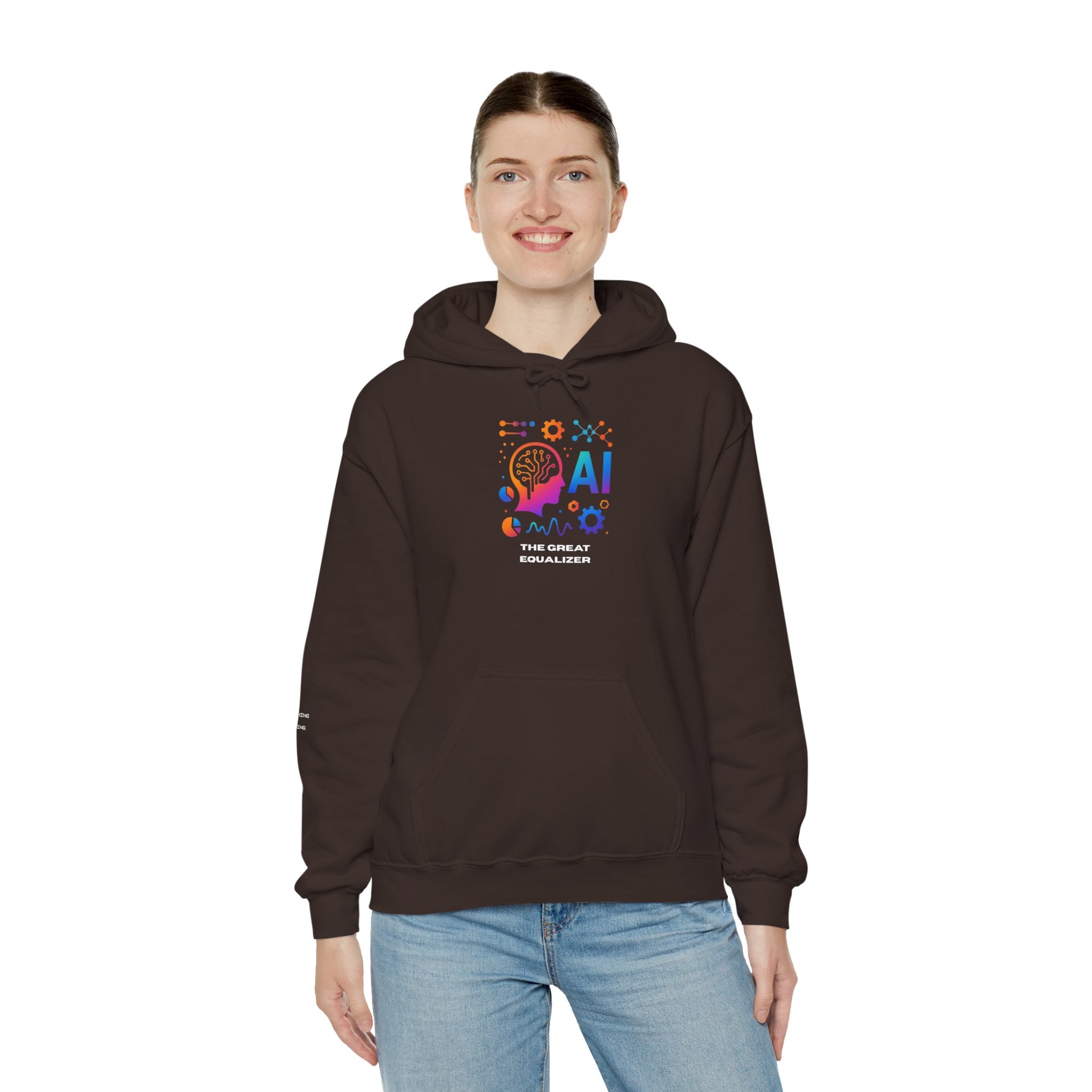 AI-Inspired Unisex Heavy Blend Hoodie, Cozy Sweatshirt
