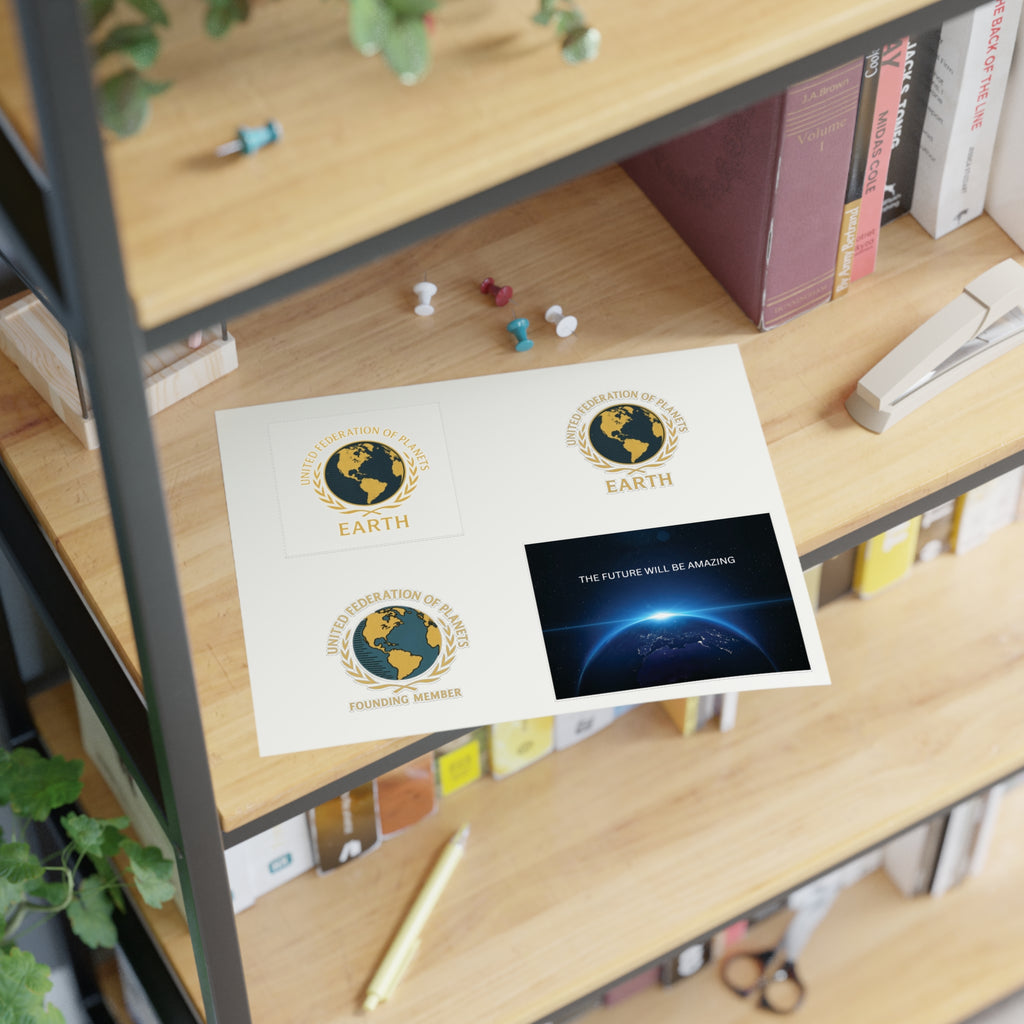 United Federation of Planets Sticker Sheets, Journal Accessories, Space Enthusiast Gifts, Fun Office Supplies, Star Trek