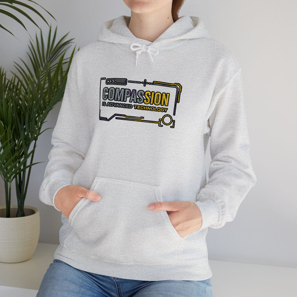 Compassion is Advanced Technology Embroidered Hoodie