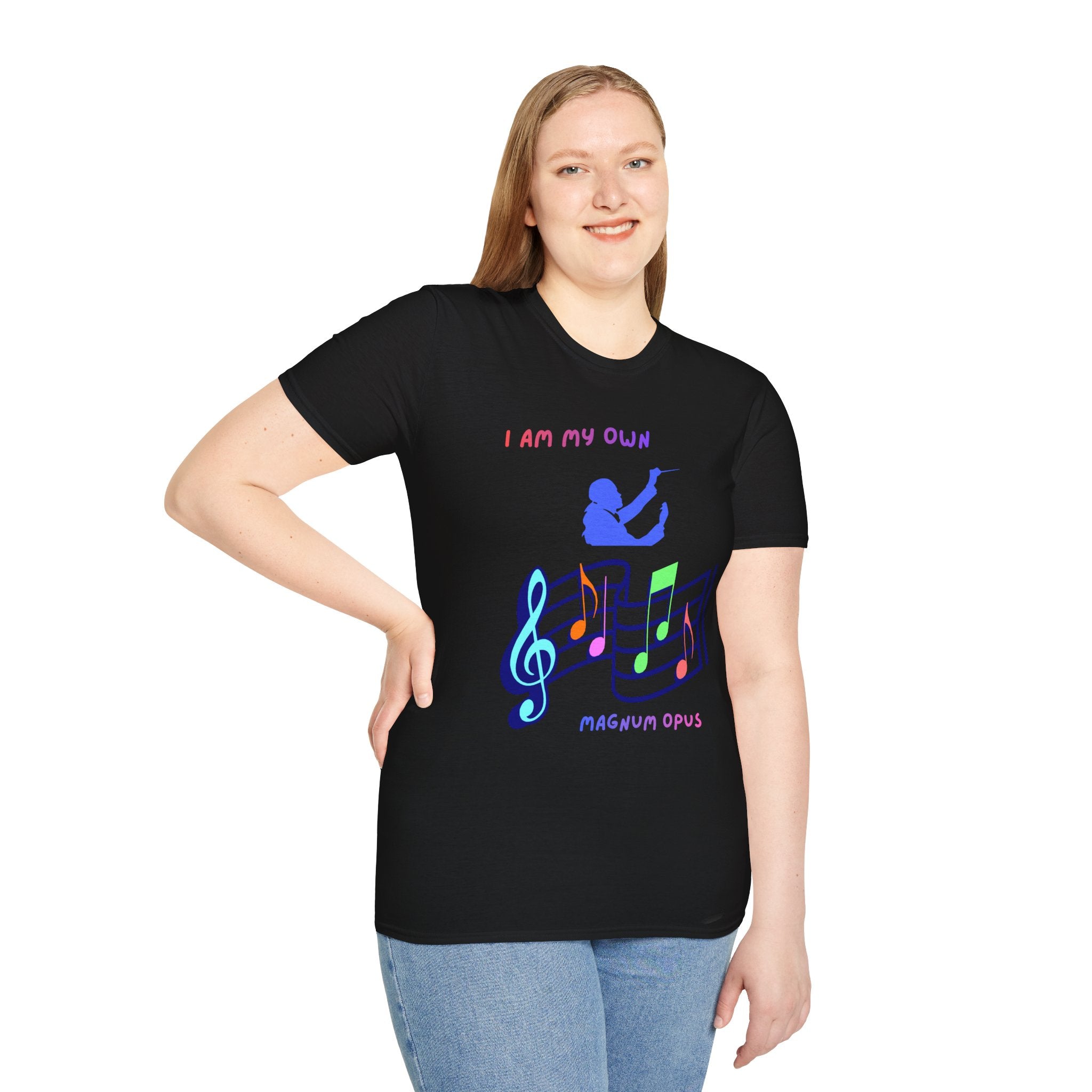 I Am My Own Magnum Opus T-Shirt | Musical Notes Treble Clef Design