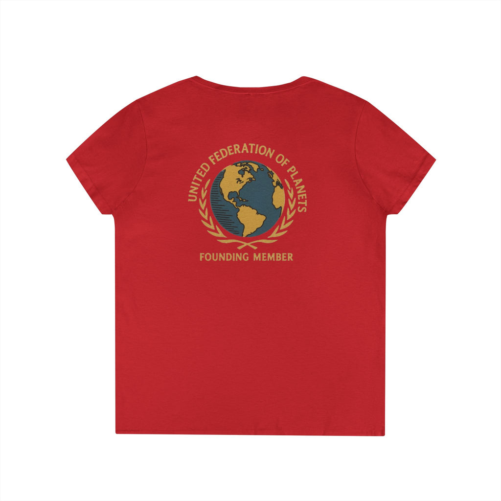 United Federation of Planets Earth Graphic V-Neck T-Shirt