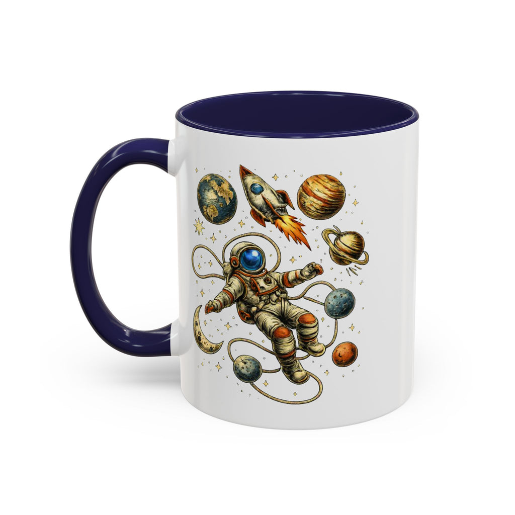 Astronaut in Space Coffee Mug | Rocket Planets Solar System
