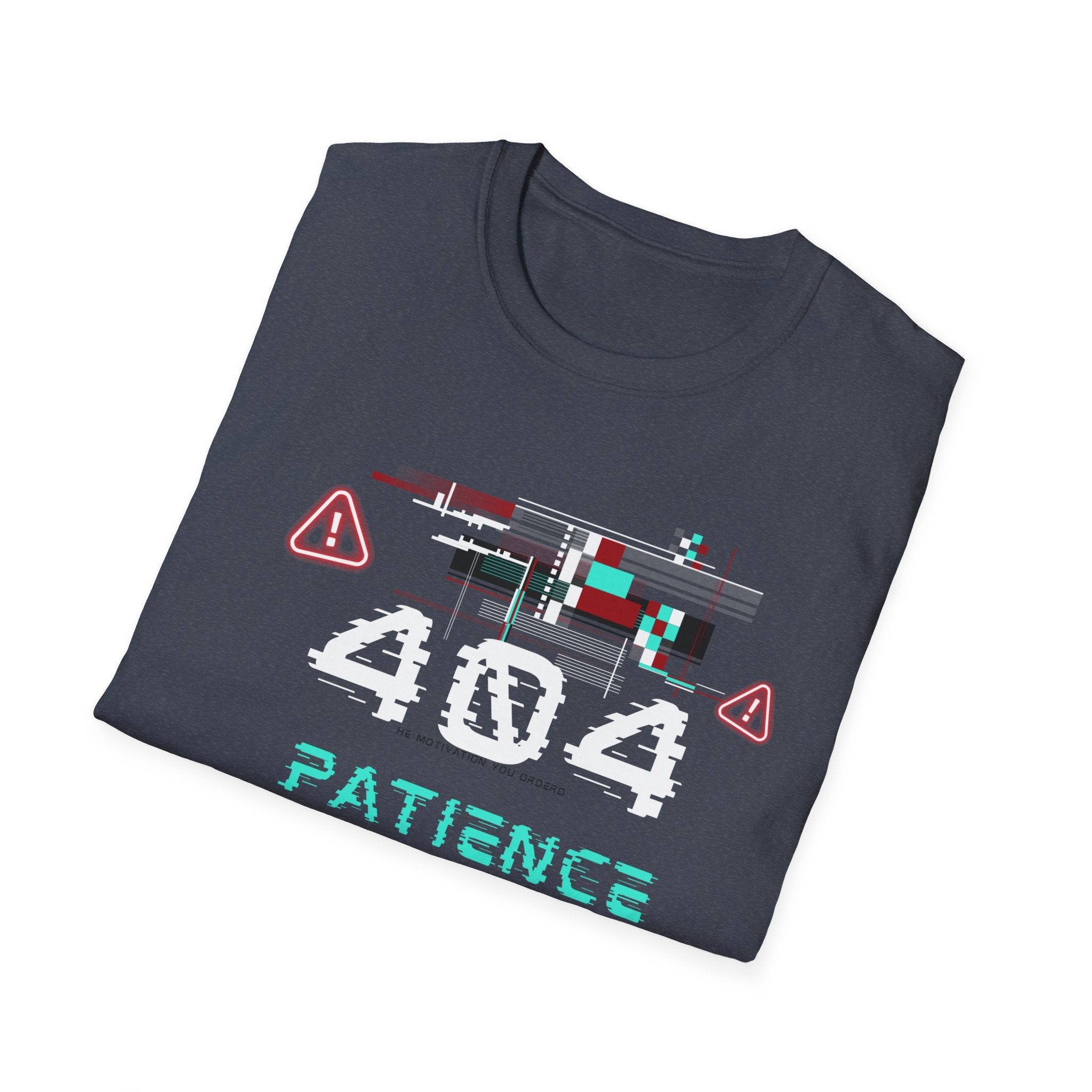404 Patience Not Found Retro Glitch Tech Tee