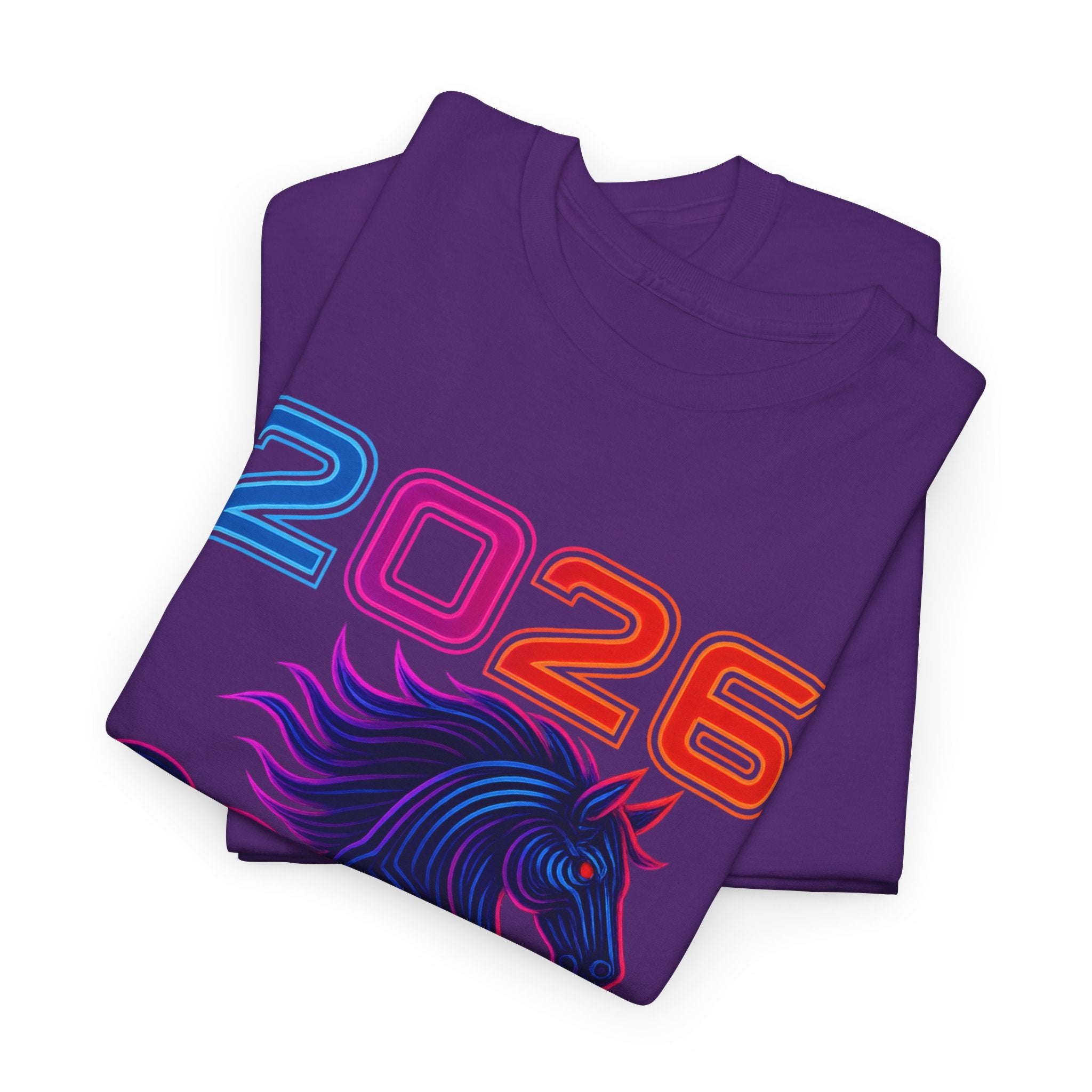 2026 Year of the Horse T-Shirt | Neon Stallion Graphic Tee