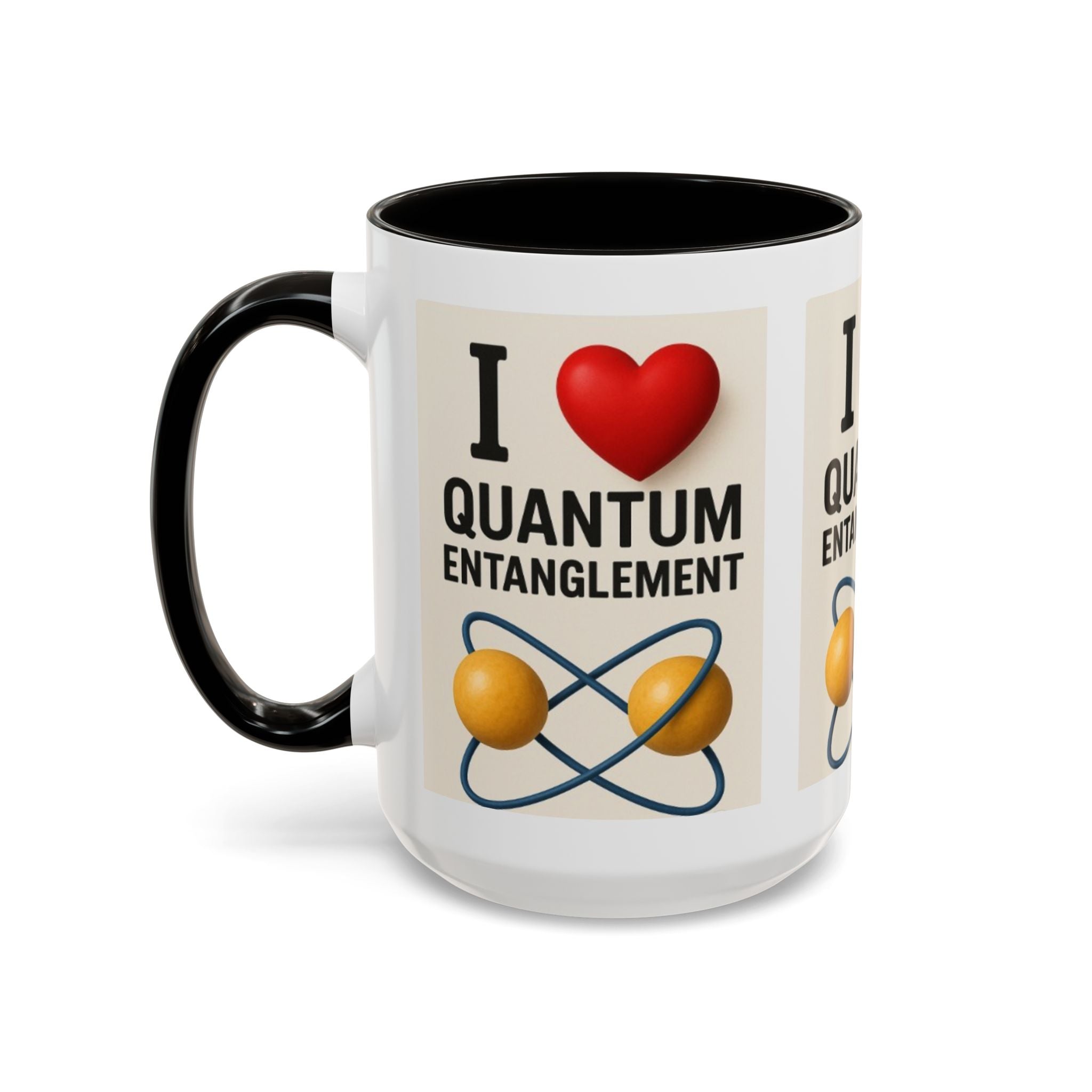 I Love Quantum Entanglement Mug – Science Nerd Coffee Mug