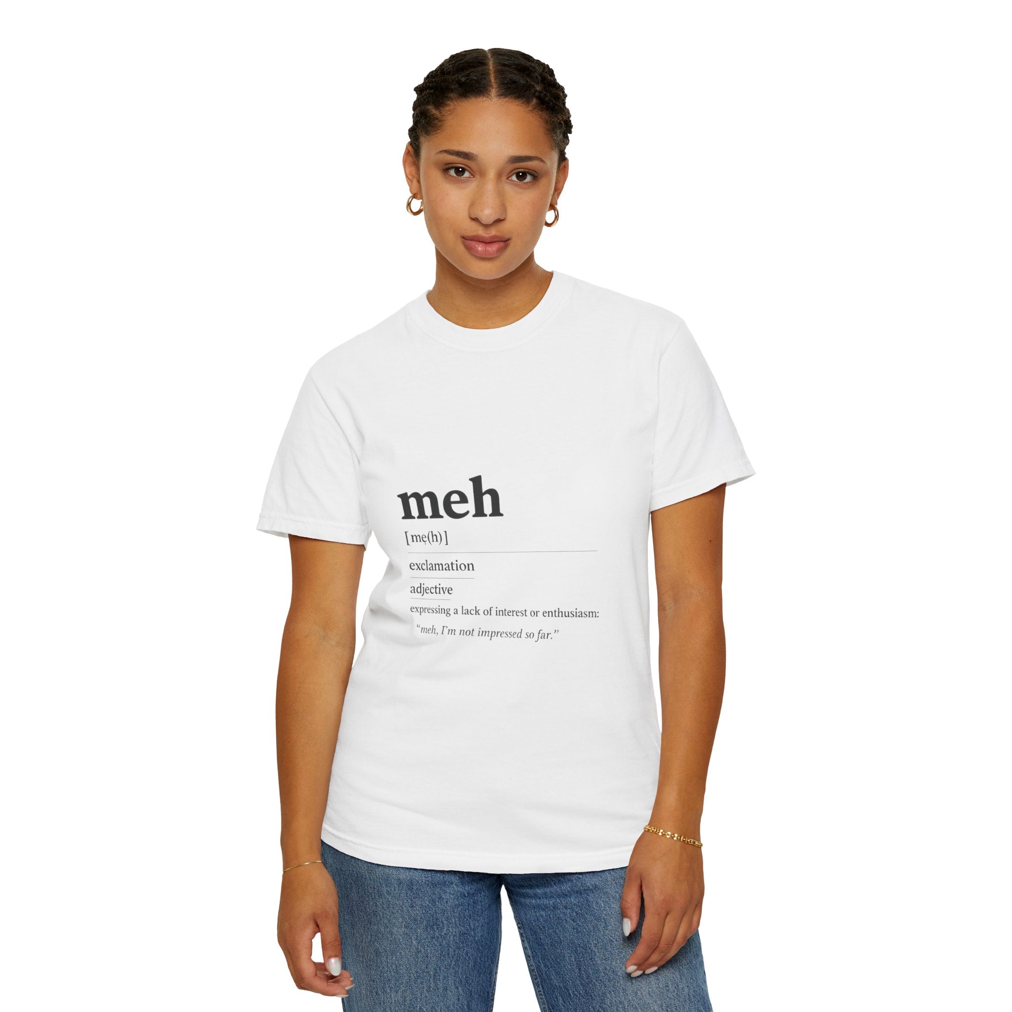 meh definition T-Shirt | funny Minimal Typography tee