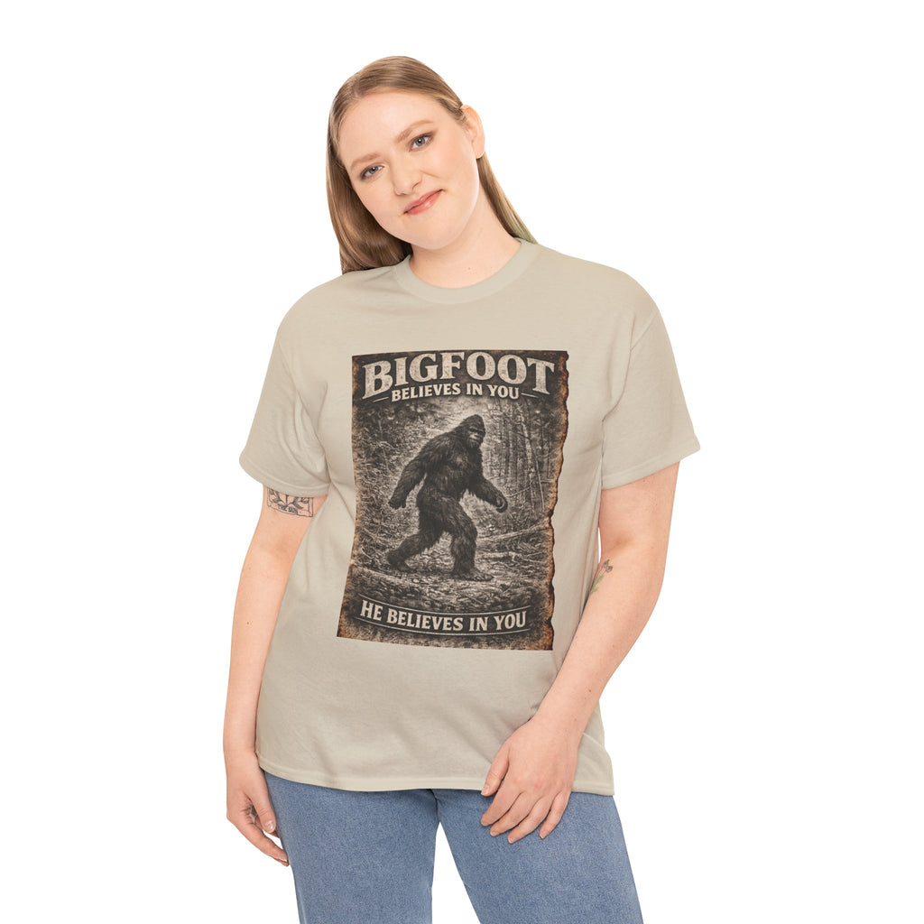 Bigfoot Believes In You T-Shirt — Vintage Sasquatch Graphic Tee
