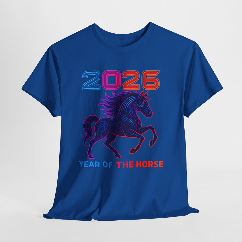 2026 Year of the Horse T-Shirt | Neon Stallion Graphic Tee