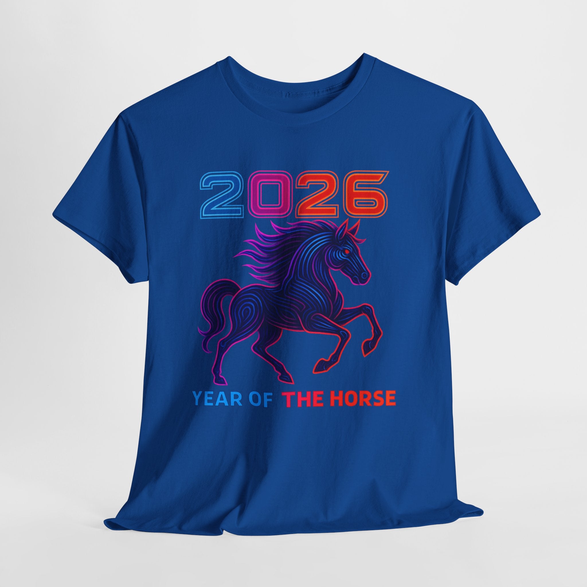 2026 Year of the Horse T-Shirt | Neon Stallion Graphic Tee