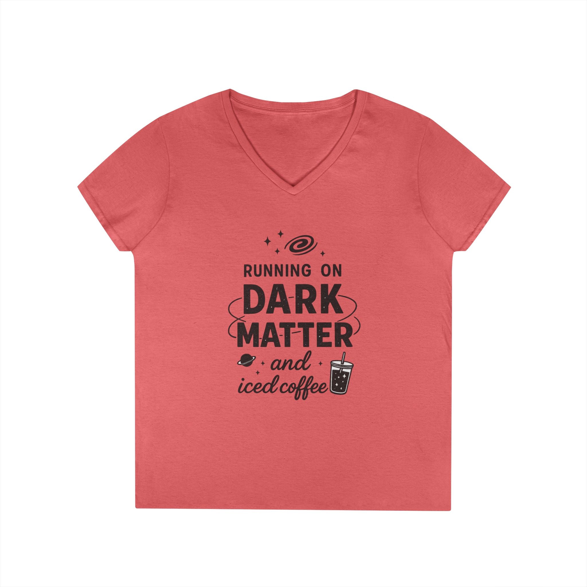 Running on Dark Matter and Iced Coffee T-Shirt | Science Coffee Tee