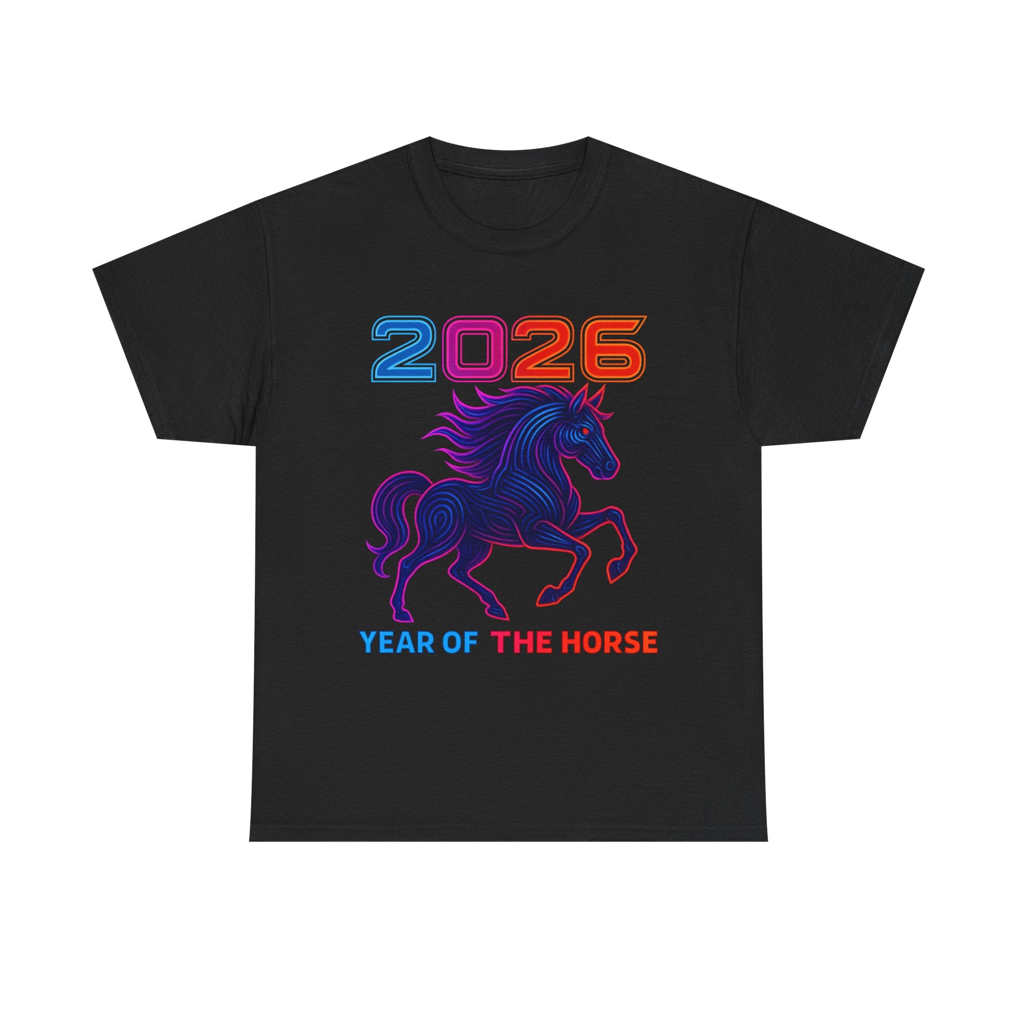 2026 Year of the Horse T-Shirt | Neon Stallion Graphic Tee