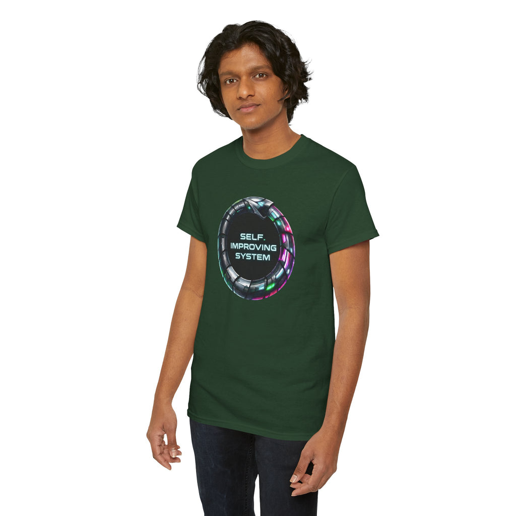 Self Improving System T-Shirt | Retro Futuristic Ouroboros Tee