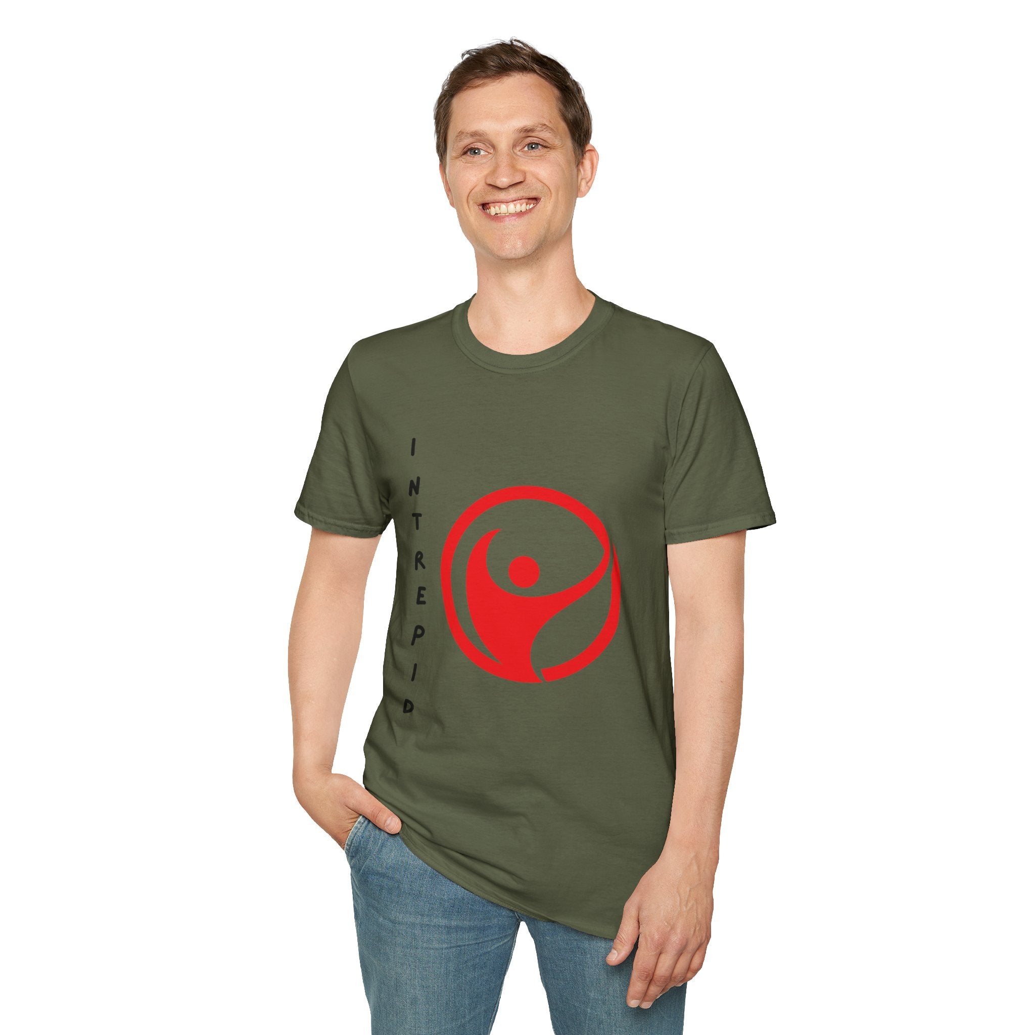 Intrepid Red Human Emblem T-Shirt | Empowerment Logo Tee