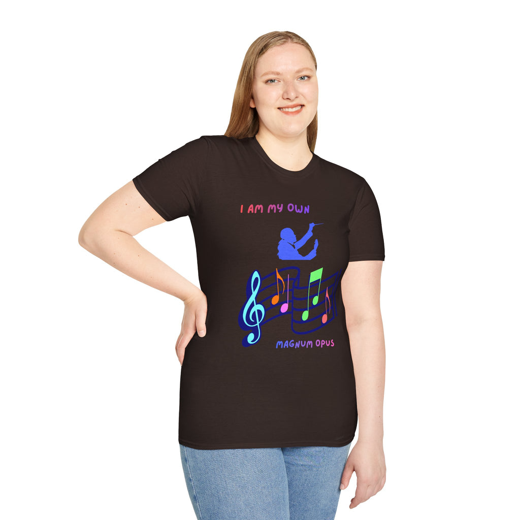 I Am My Own Magnum Opus T-Shirt | Musical Notes Treble Clef Design