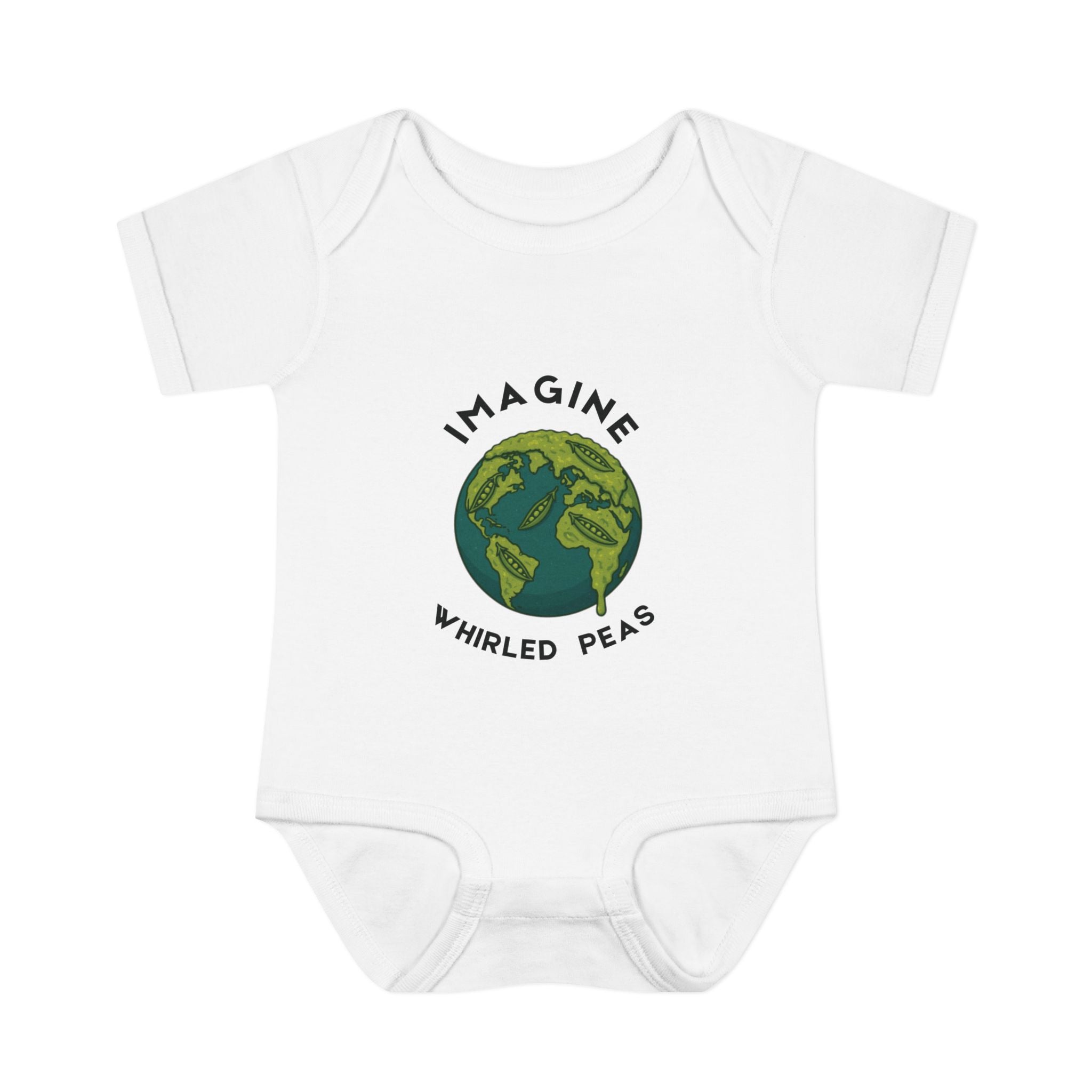 Imagine Whirled Peas Whimsical Baby Onesie