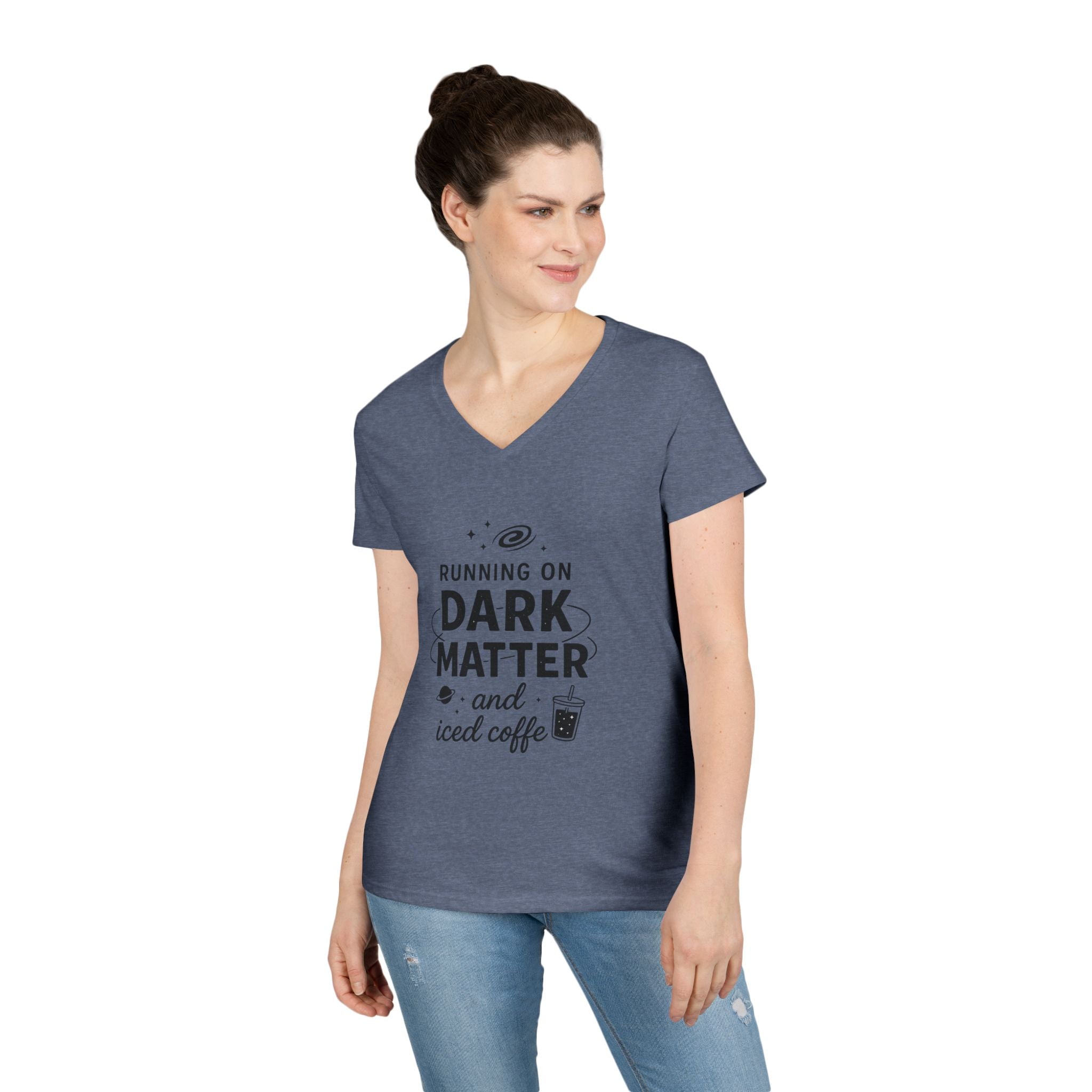 Running on Dark Matter and Iced Coffee T-Shirt | Science Coffee Tee