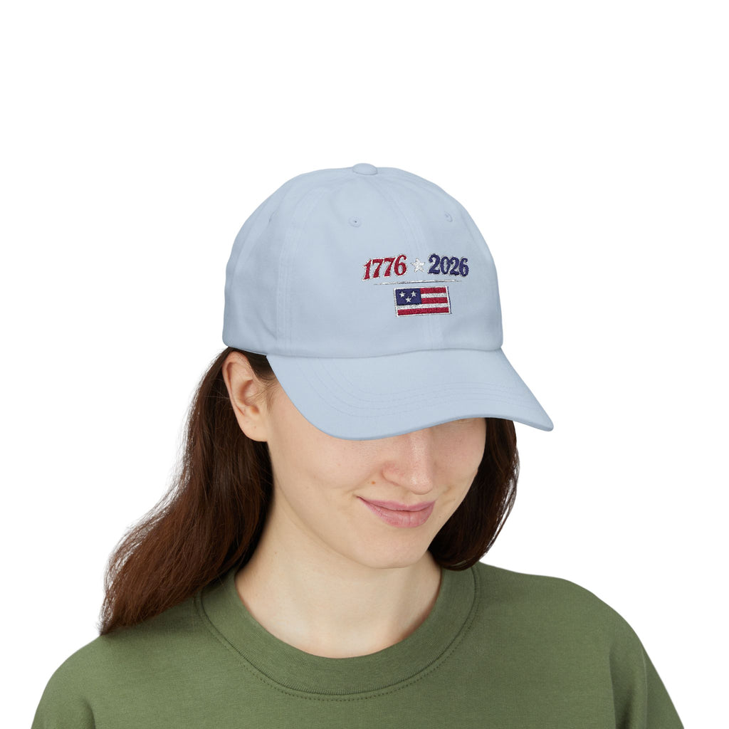 1776 2026 Flag Dad Cap Embroidered Patriotic Birthday Baseball Hat