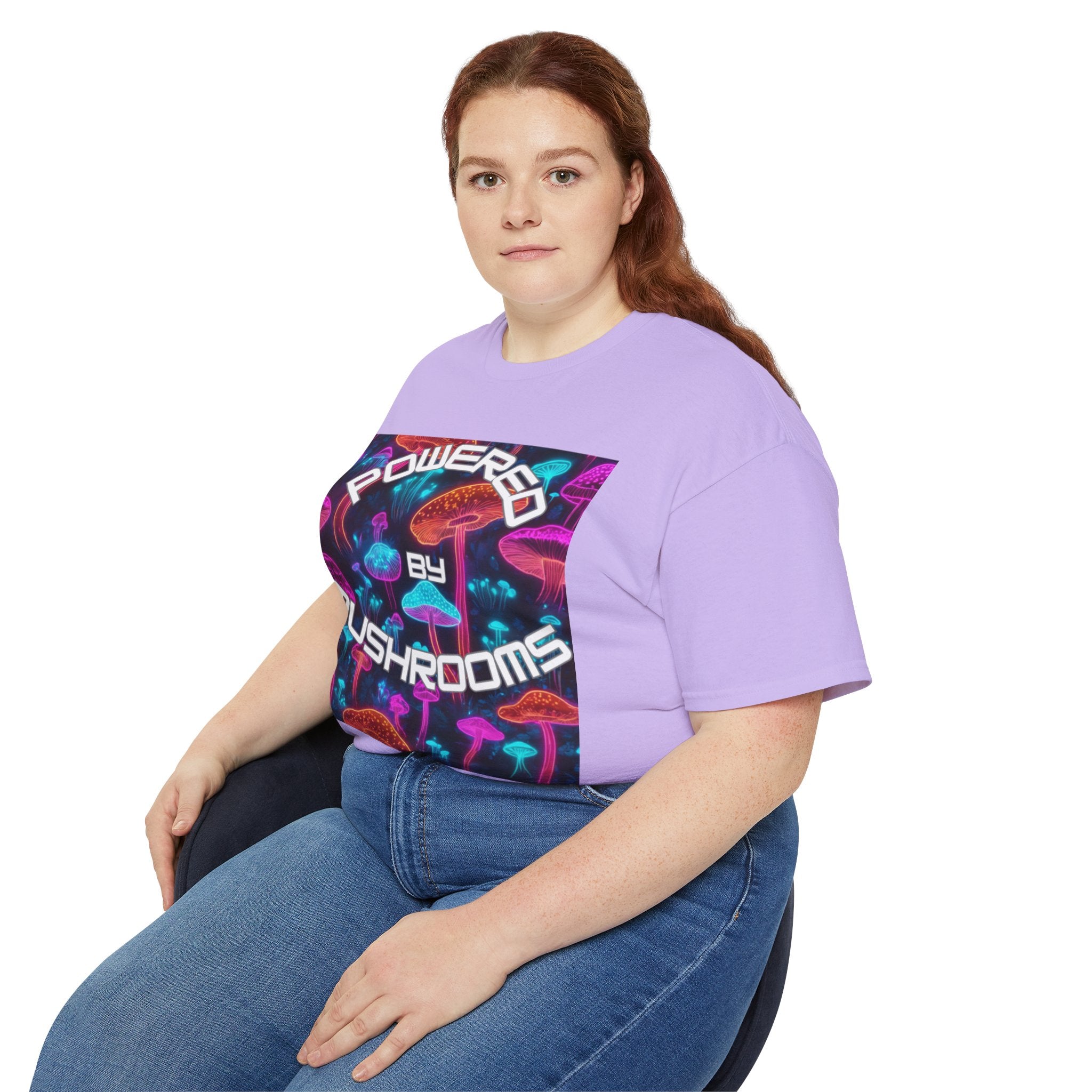 Powered by Mushrooms Funky Unisex Graphic Shirt