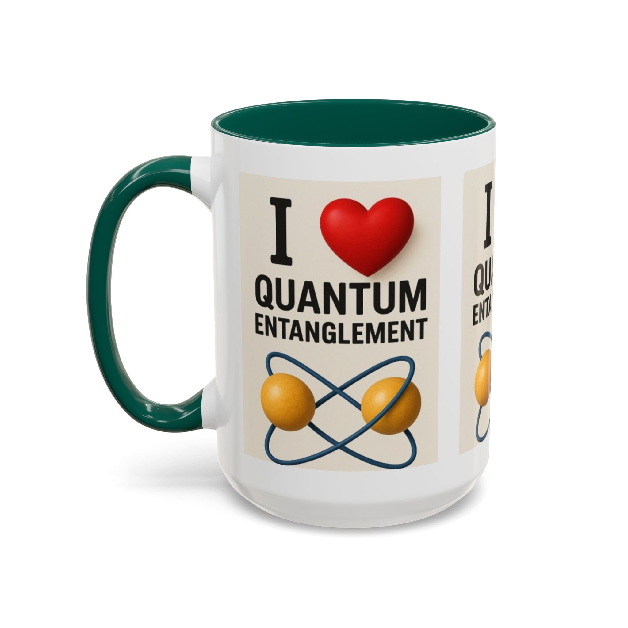 I Love Quantum Entanglement Mug – Science Nerd Coffee Mug