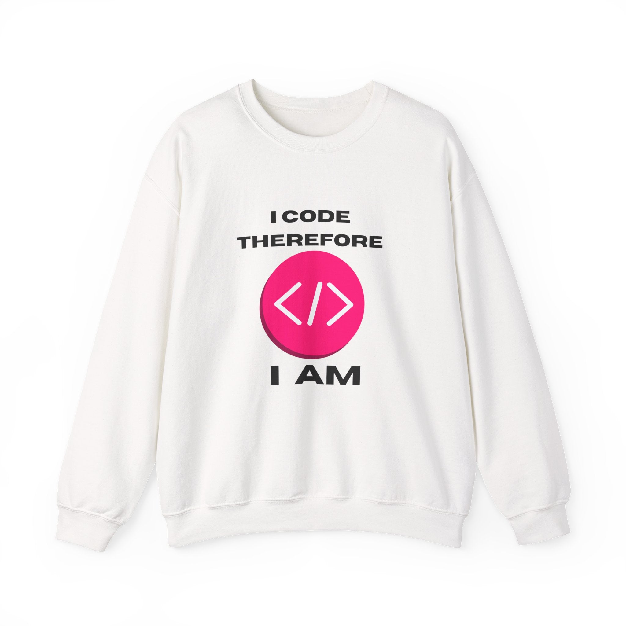 I code Therefore I Am Coding Crewneck Sweatshirt