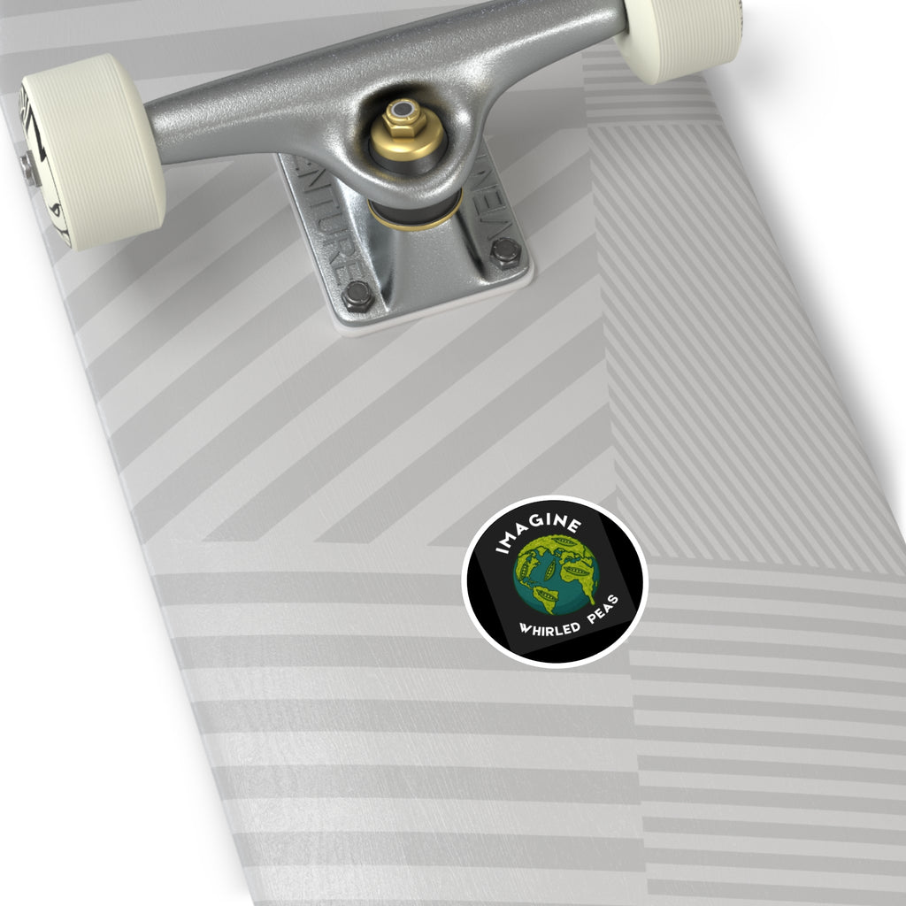 Imagine Whirled Peas Stickers, Eco-Friendly Indoor/Outdoor Decals, Unique Laptop Art, Fun Gift Idea, Playful Home Decor