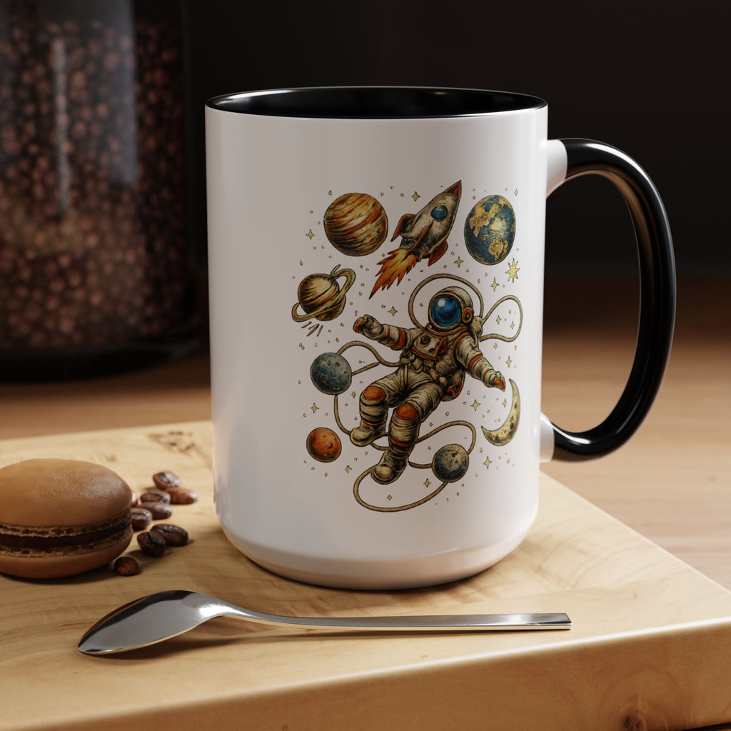 Astronaut in Space Coffee Mug | Rocket Planets Solar System