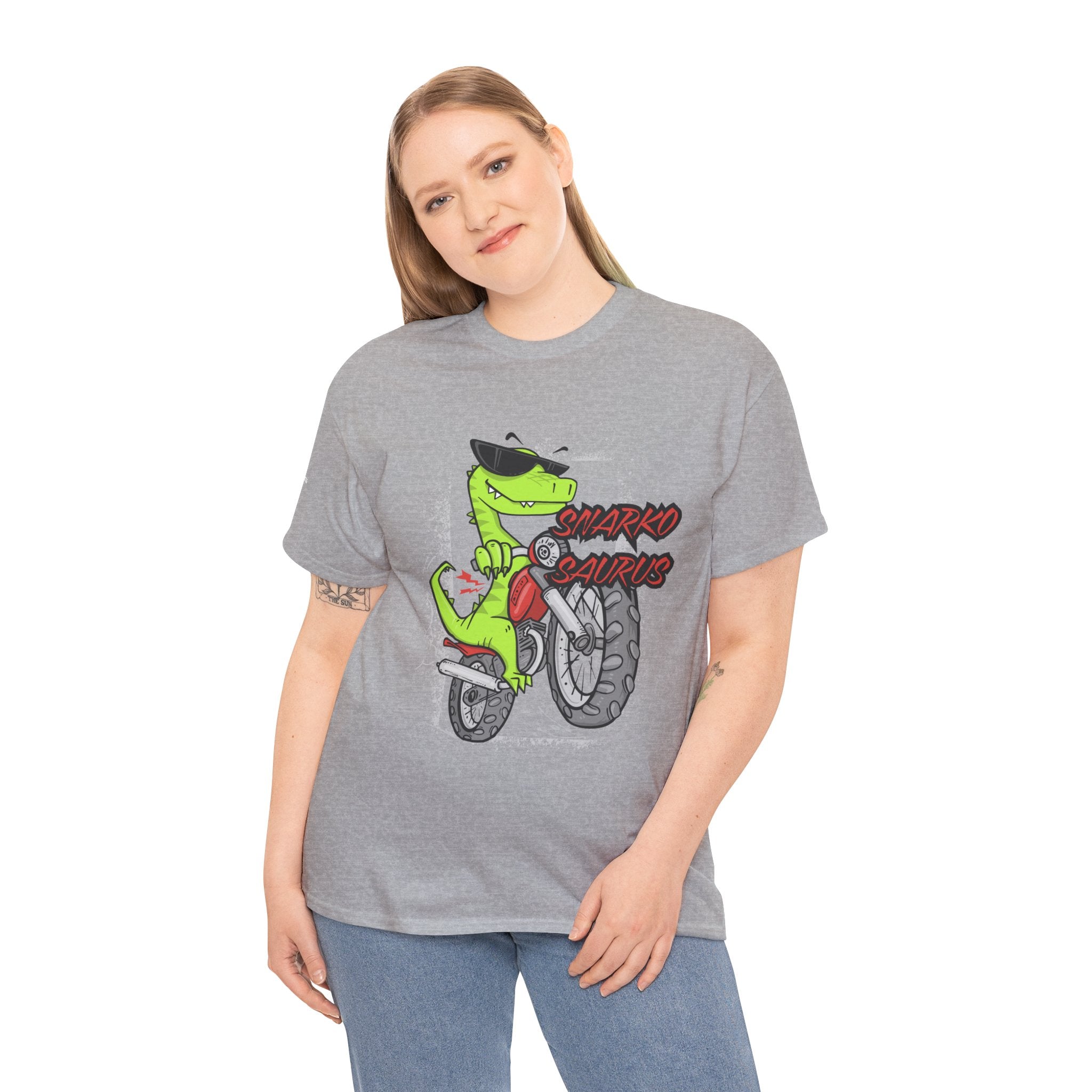 Snarkosaurus Cool Graphic Tee for Dinosaur Lovers | Unisex Heavy Cotton Tee