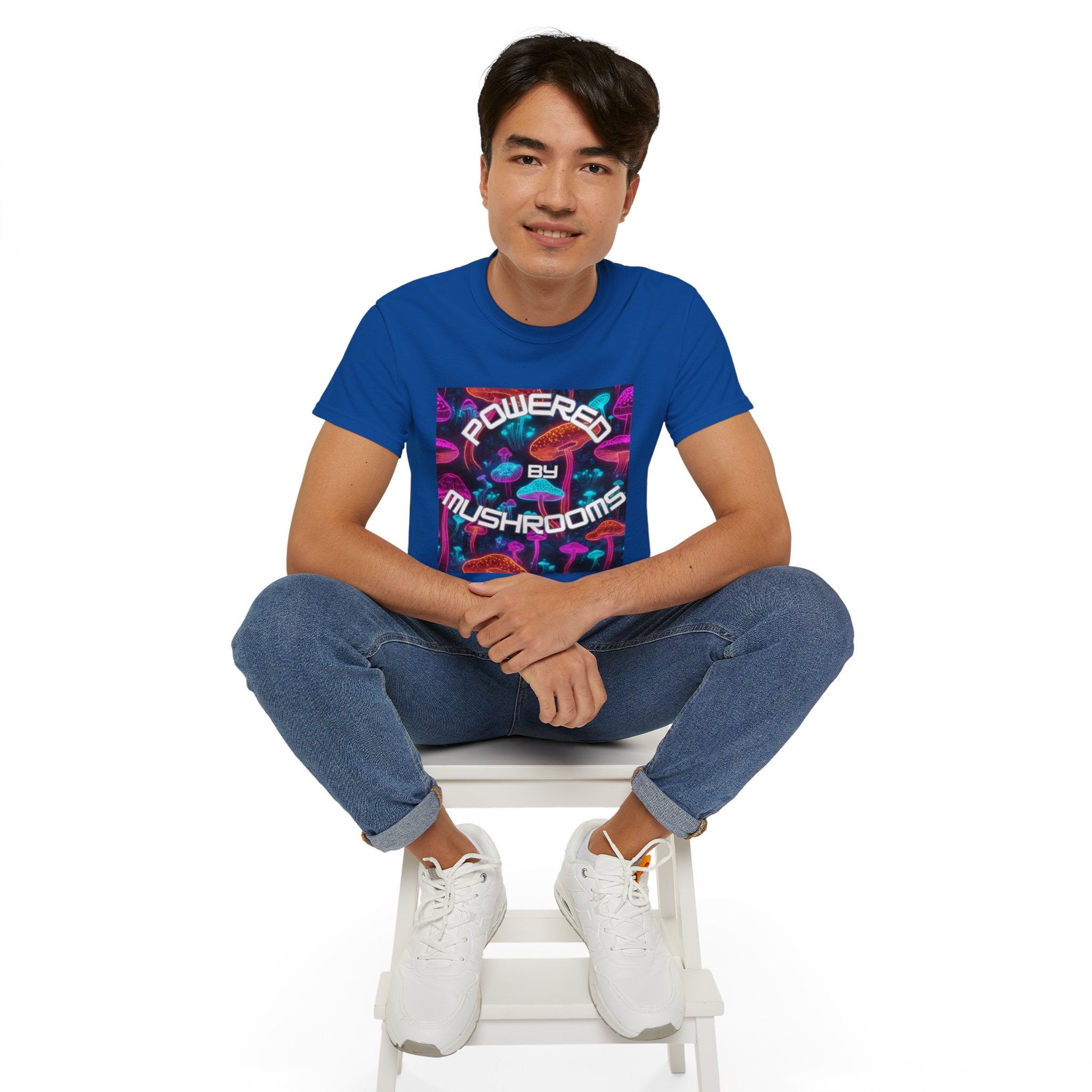 Powered by Mushrooms Funky Unisex Graphic Shirt