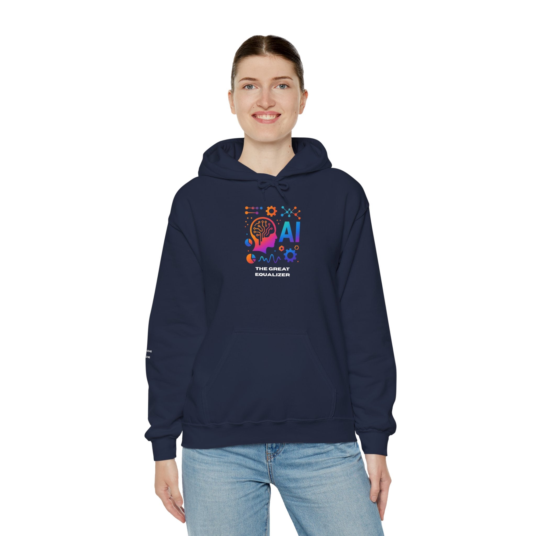 AI-Inspired Unisex Heavy Blend Hoodie, Cozy Sweatshirt