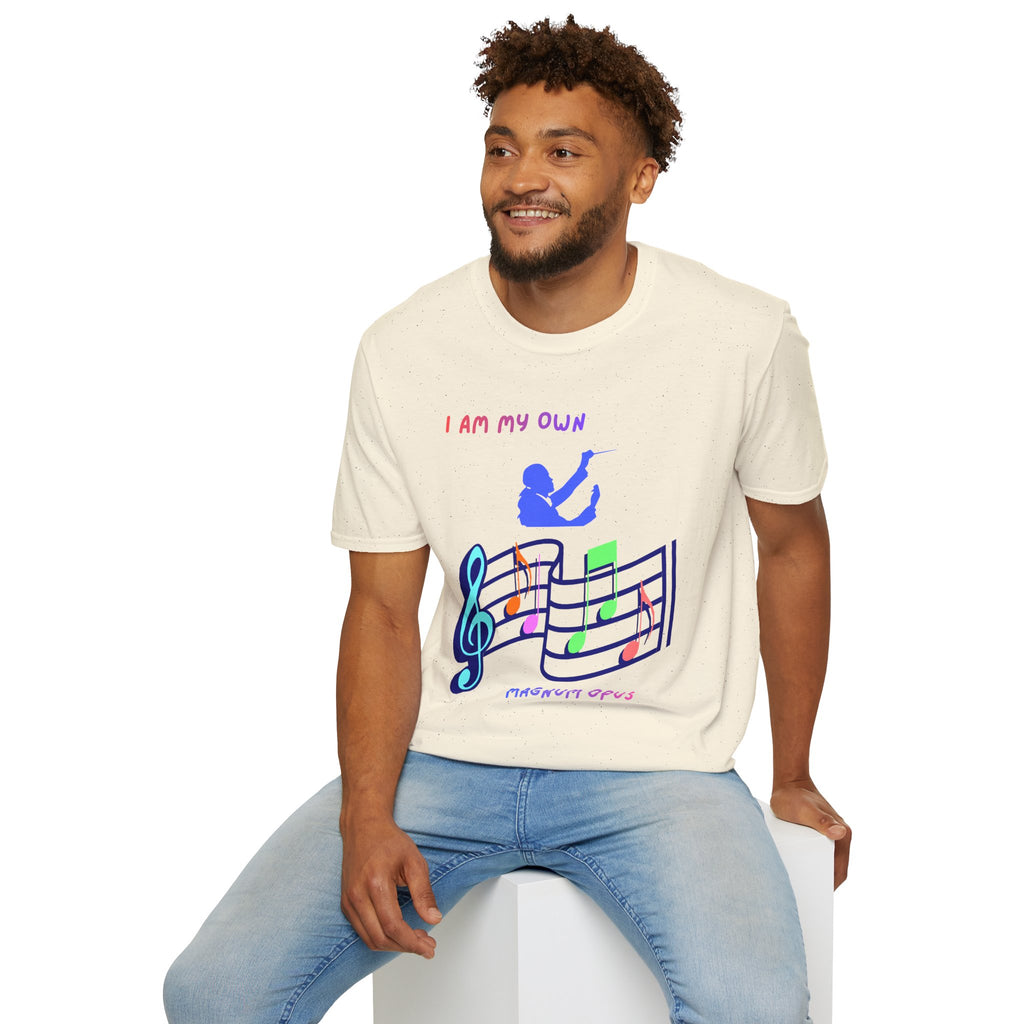 I Am My Own Magnum Opus T-Shirt | Musical Notes Treble Clef Design