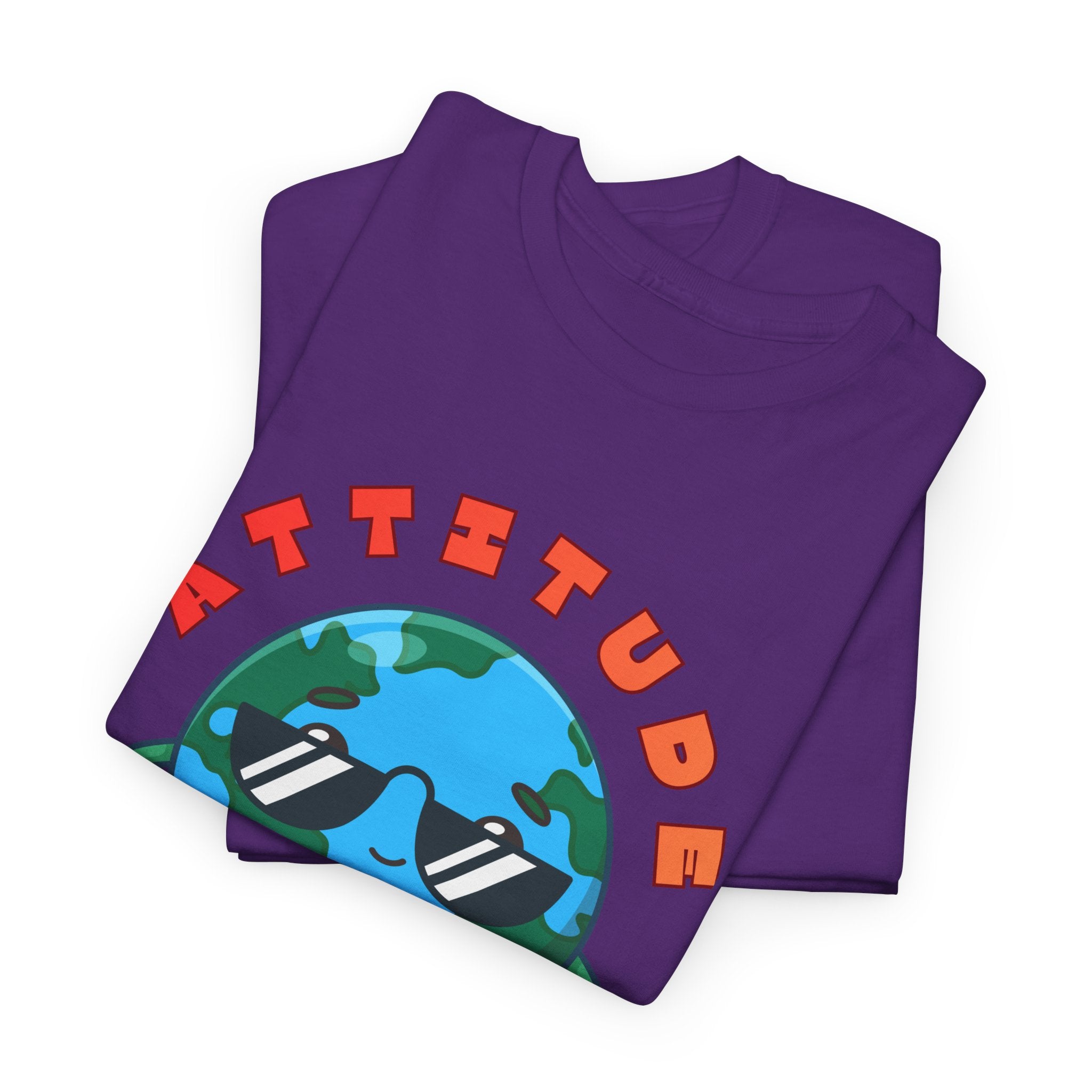 Attitude Is Everything Earth Character T-Shirt | Cute Planet Graphic Tee